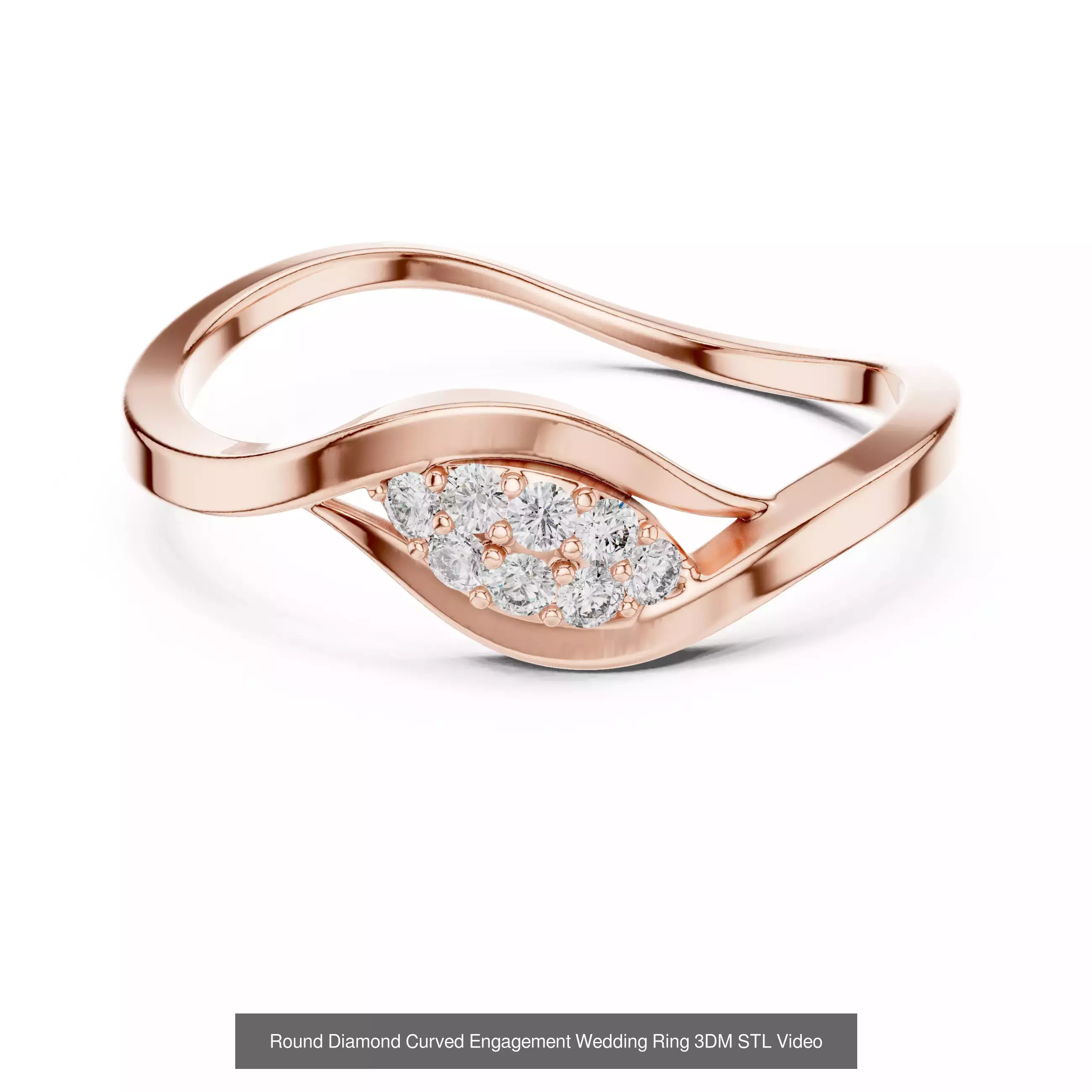 363 Cluster Woman Rings 3DM STL OBJ FBX with 3 COLOR Video 3D Model Collection_85