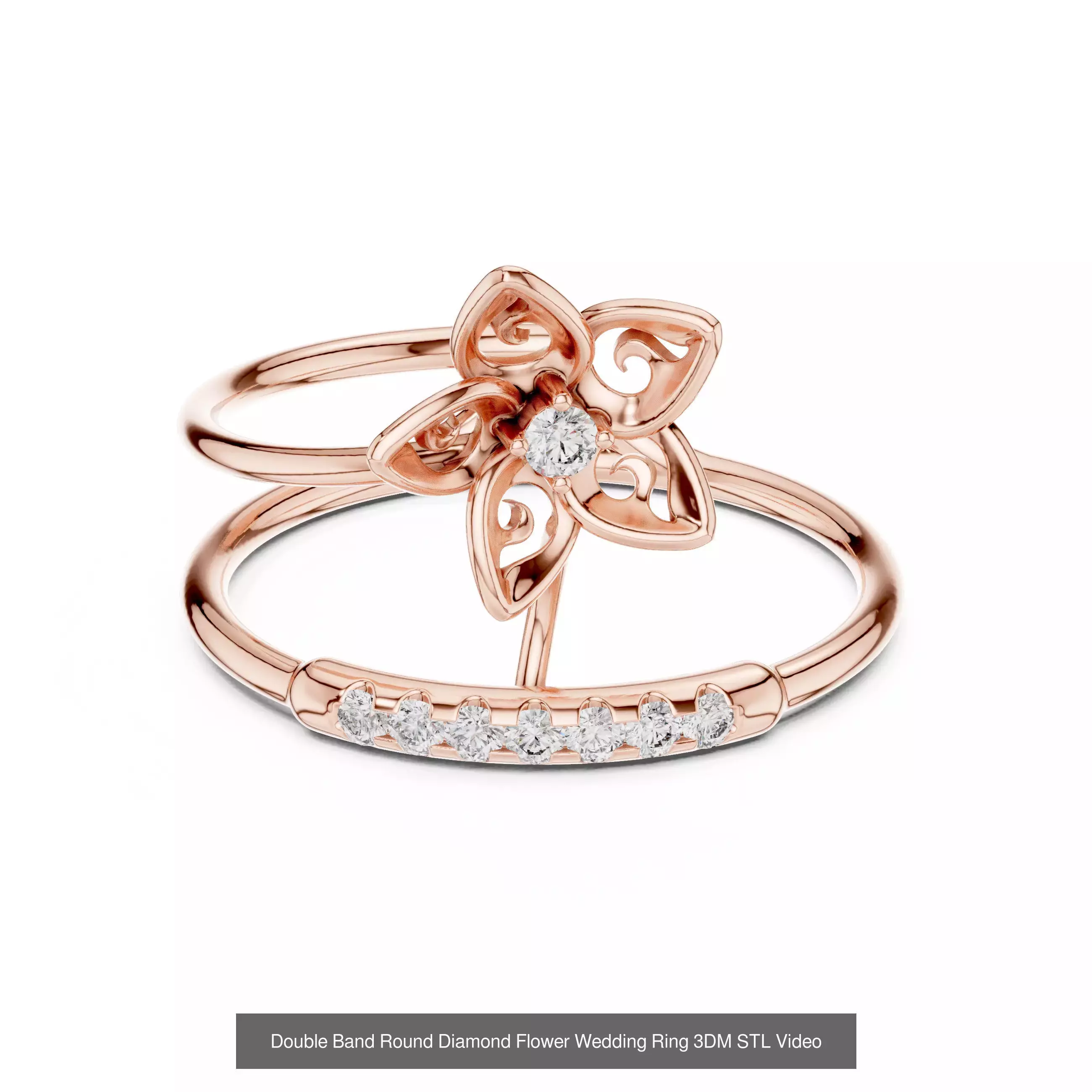 363 Cluster Woman Rings 3DM STL OBJ FBX with 3 COLOR Video 3D Model Collection_132