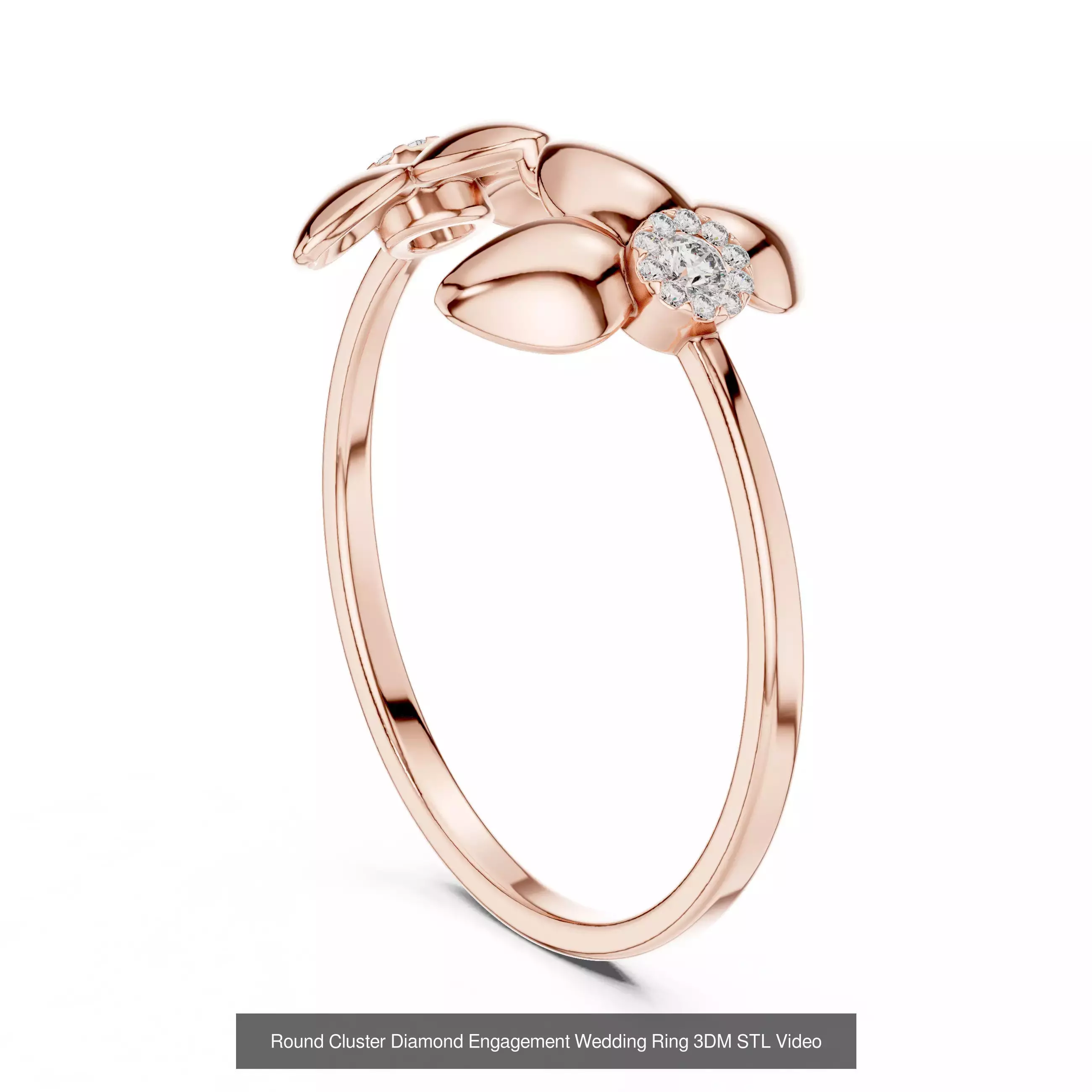 363 Cluster Woman Rings 3DM STL OBJ FBX with 3 COLOR Video 3D Model Collection_119