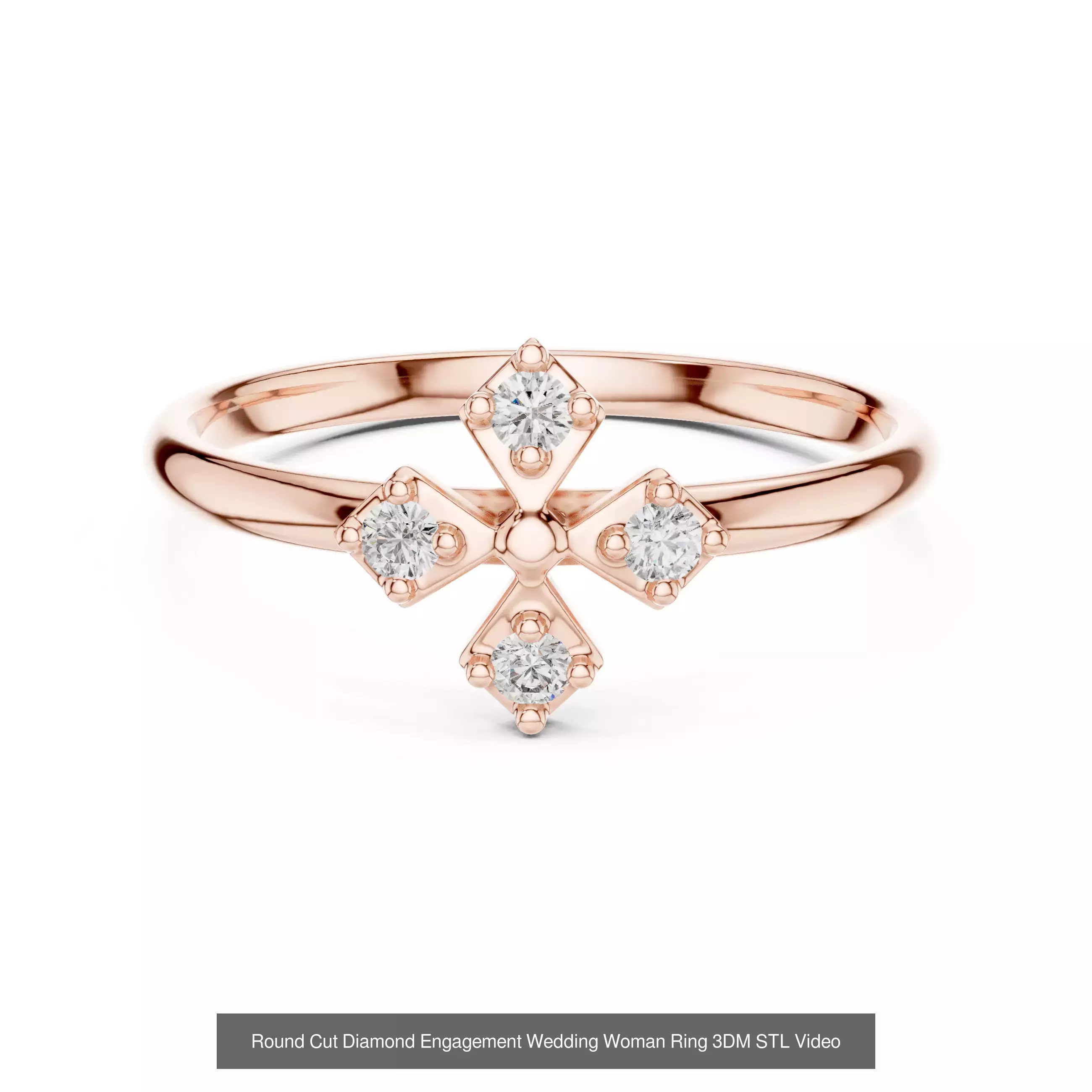 363 Cluster Woman Rings 3DM STL OBJ FBX with 3 COLOR Video 3D Model Collection_180