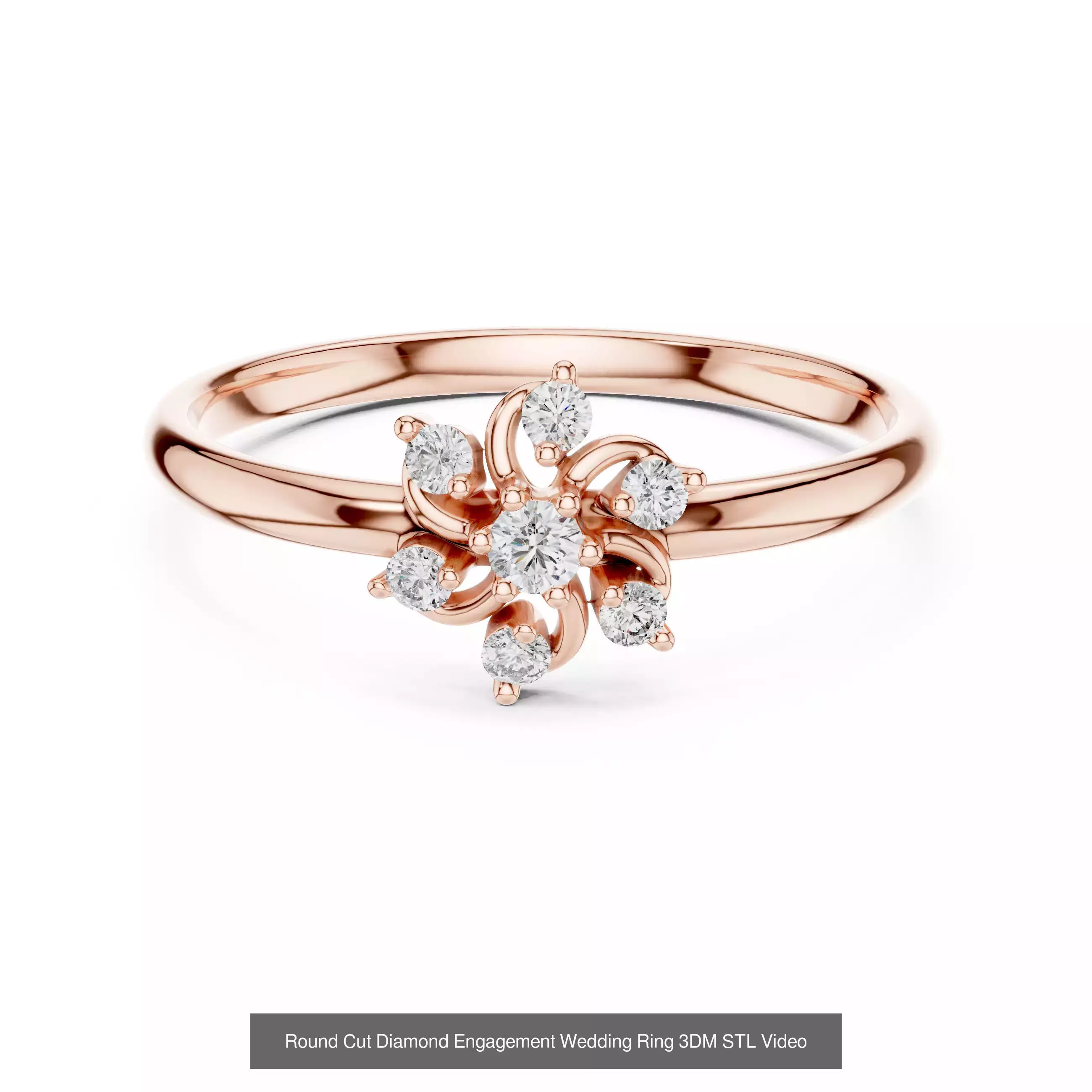 363 Cluster Woman Rings 3DM STL OBJ FBX with 3 COLOR Video 3D Model Collection_214