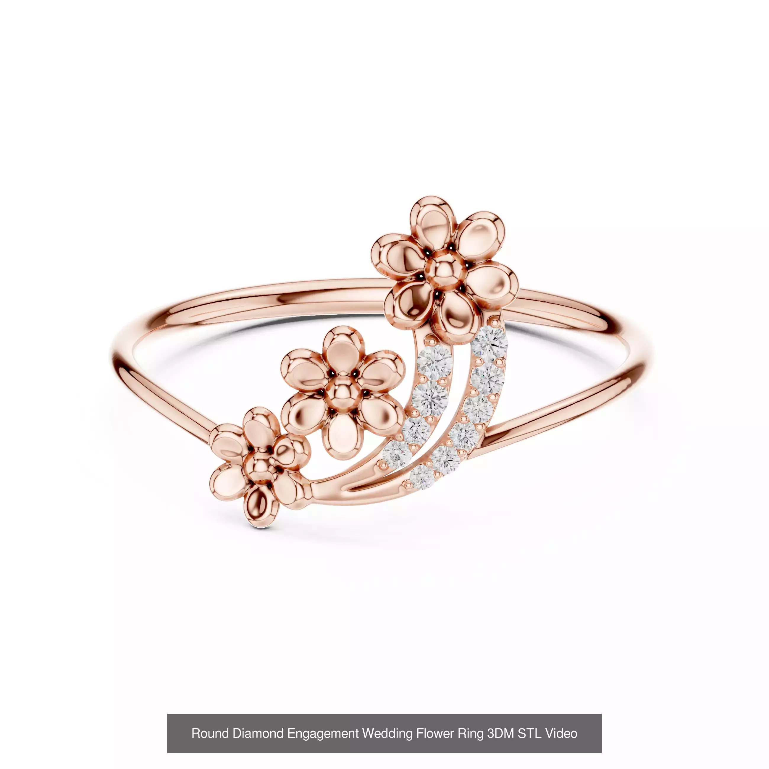 363 Cluster Woman Rings 3DM STL OBJ FBX with 3 COLOR Video 3D Model Collection_25