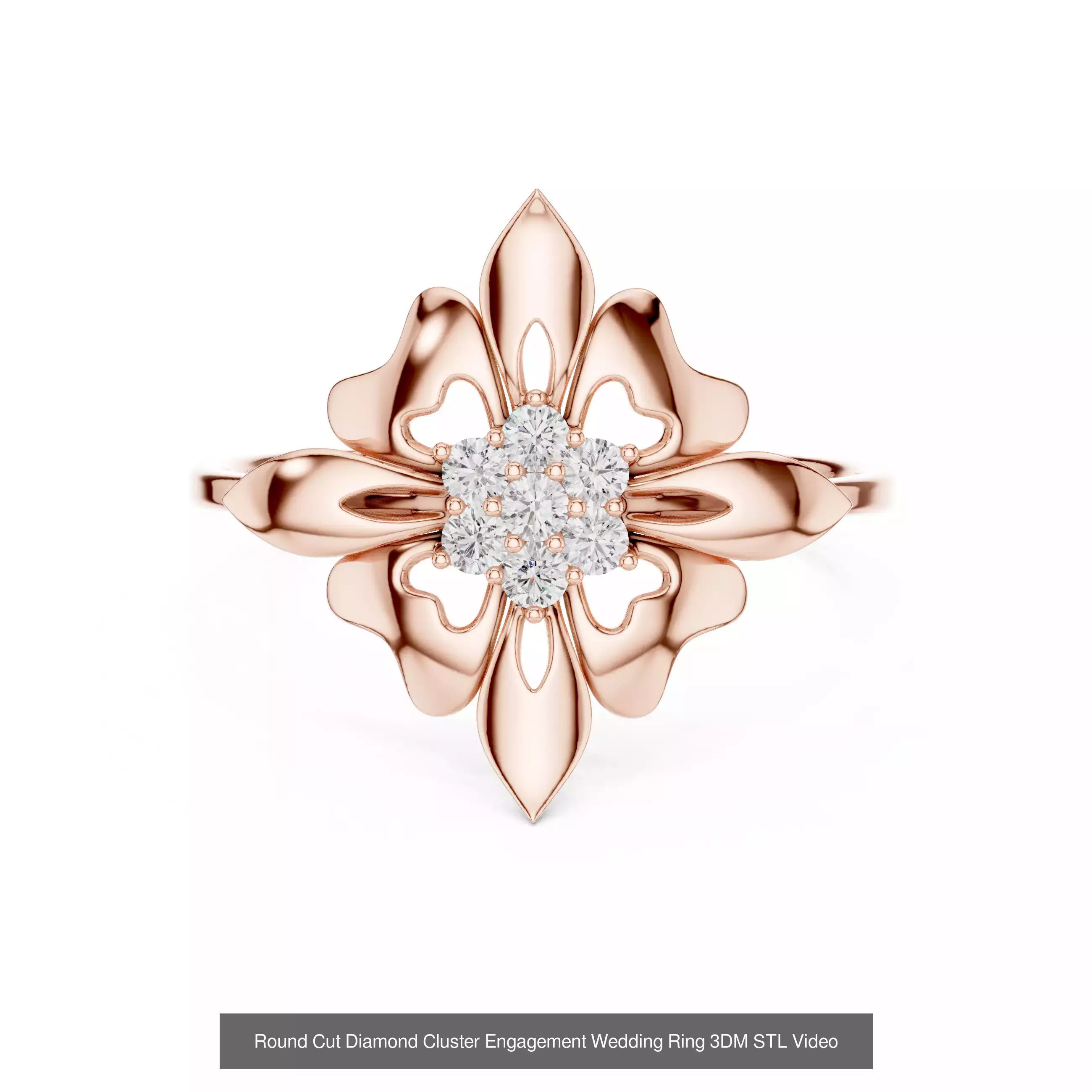 363 Cluster Woman Rings 3DM STL OBJ FBX with 3 COLOR Video 3D Model Collection_95