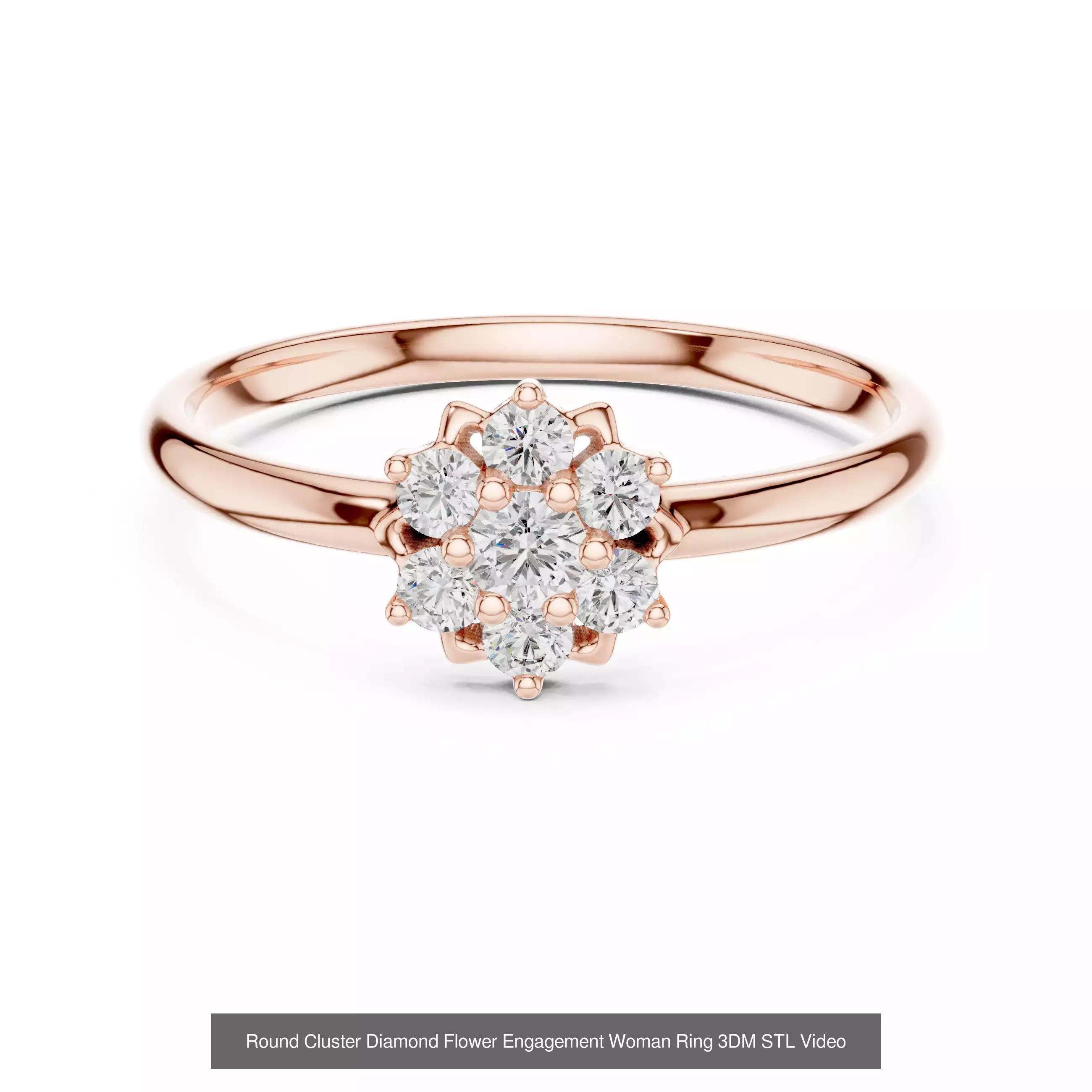 363 Cluster Woman Rings 3DM STL OBJ FBX with 3 COLOR Video 3D Model Collection_182