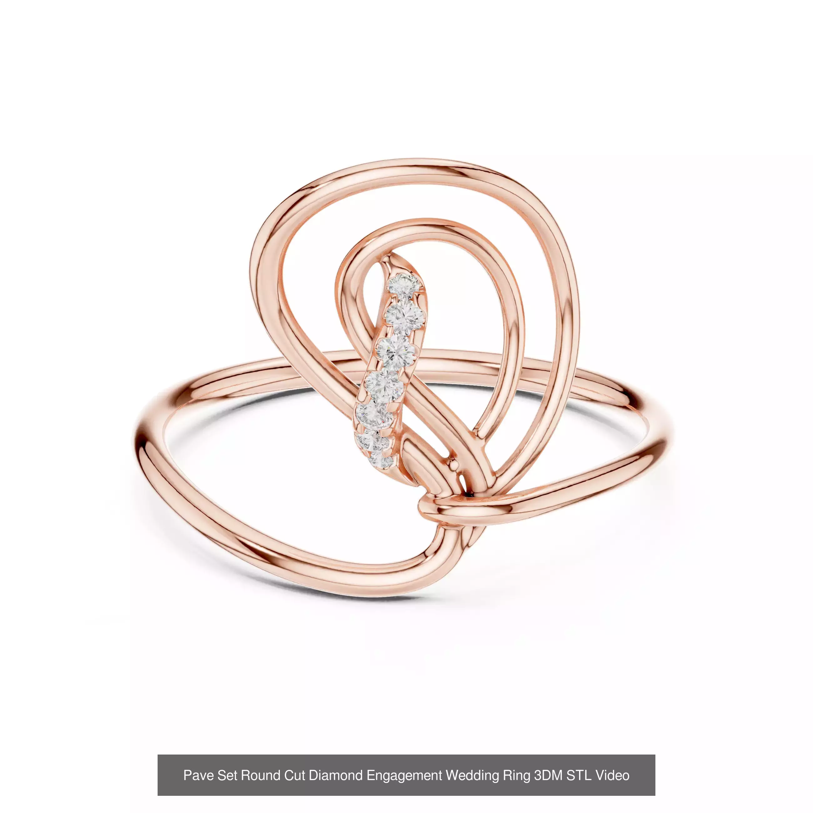 363 Cluster Woman Rings 3DM STL OBJ FBX with 3 COLOR Video 3D Model Collection_73