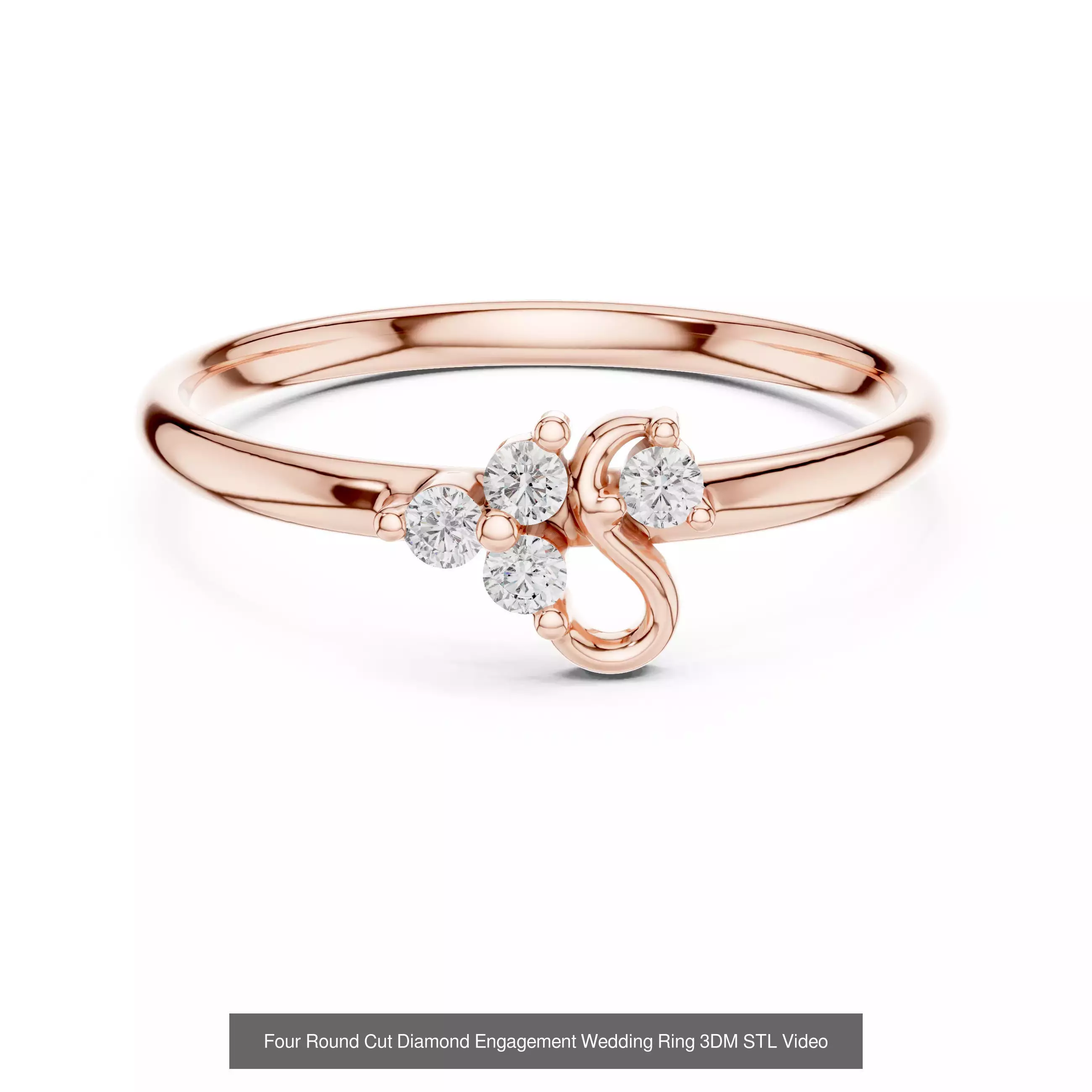 363 Cluster Woman Rings 3DM STL OBJ FBX with 3 COLOR Video 3D Model Collection_229