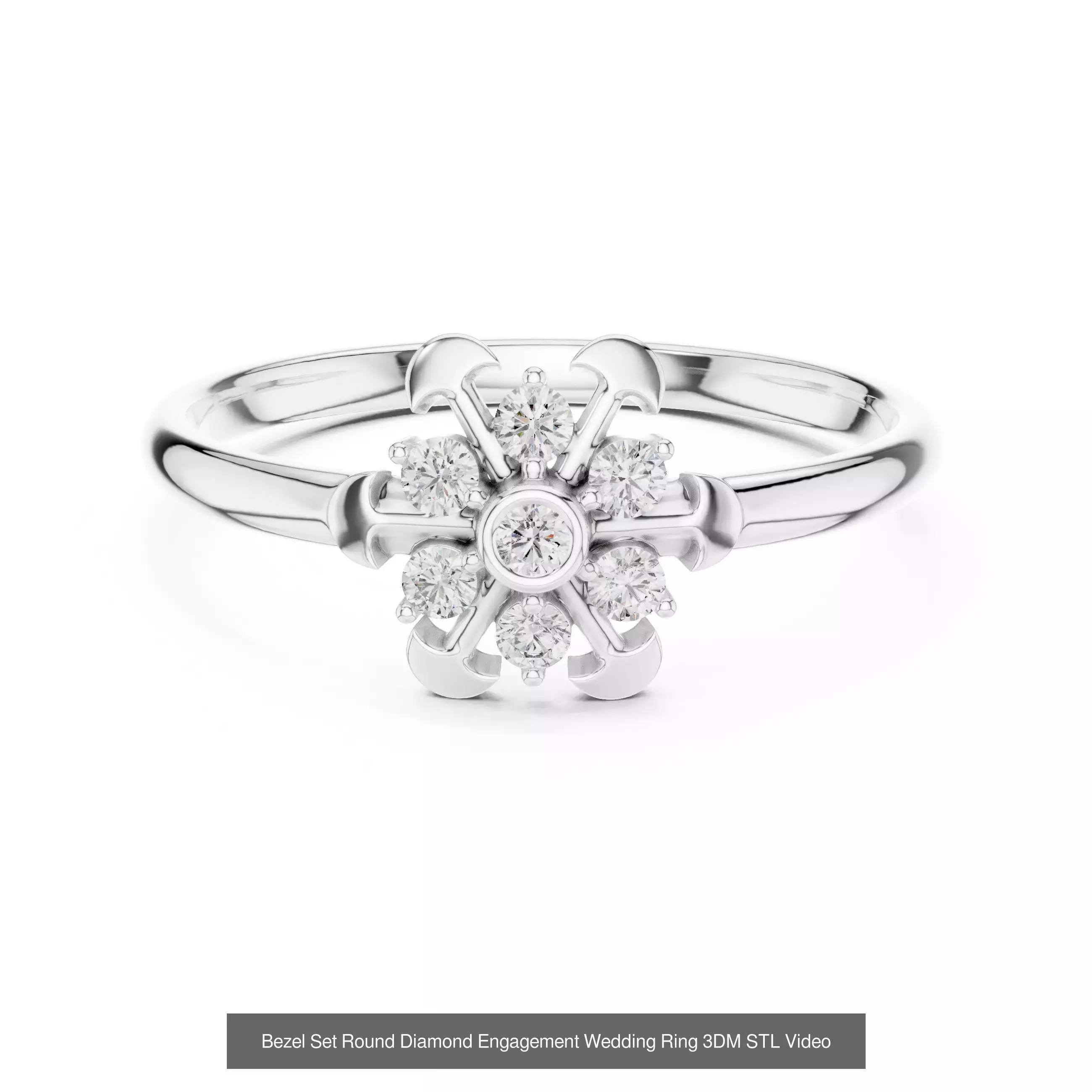 363 Cluster Woman Rings 3DM STL OBJ FBX with 3 COLOR Video 3D Model Collection_206