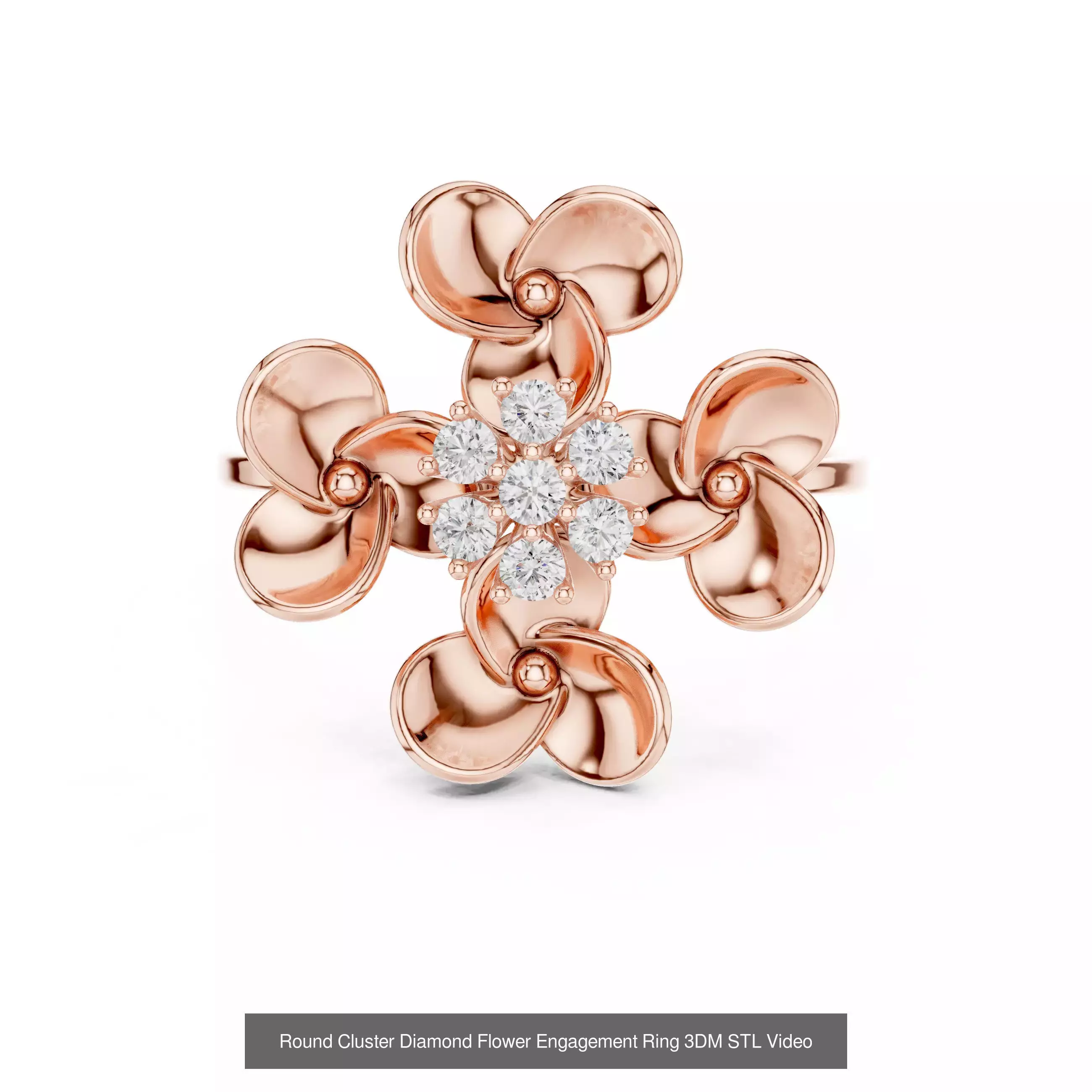 363 Cluster Woman Rings 3DM STL OBJ FBX with 3 COLOR Video 3D Model Collection_80