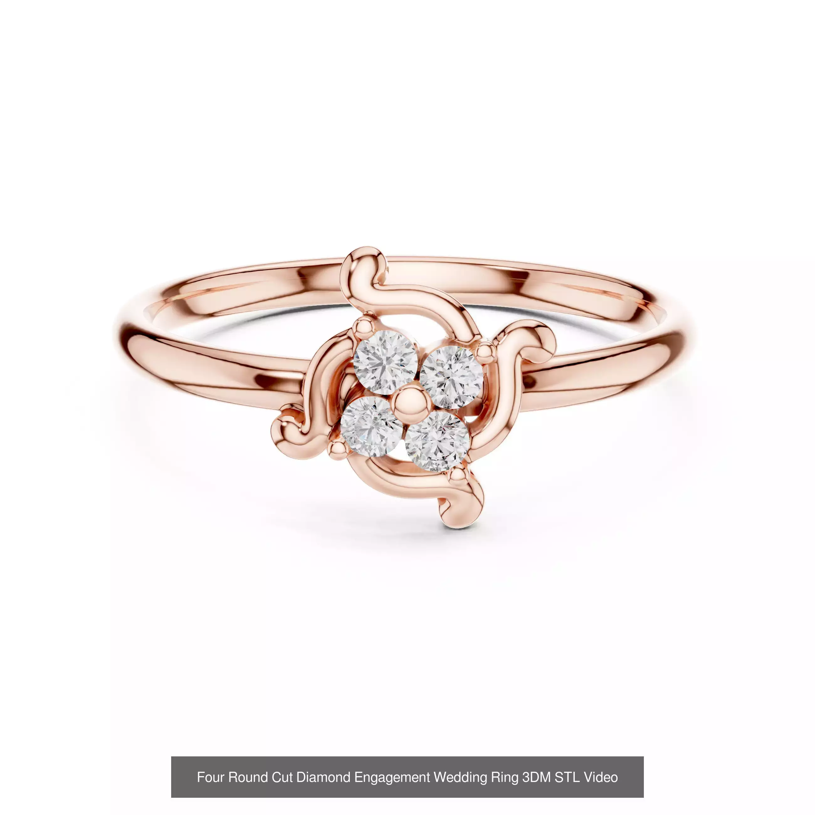 363 Cluster Woman Rings 3DM STL OBJ FBX with 3 COLOR Video 3D Model Collection_231