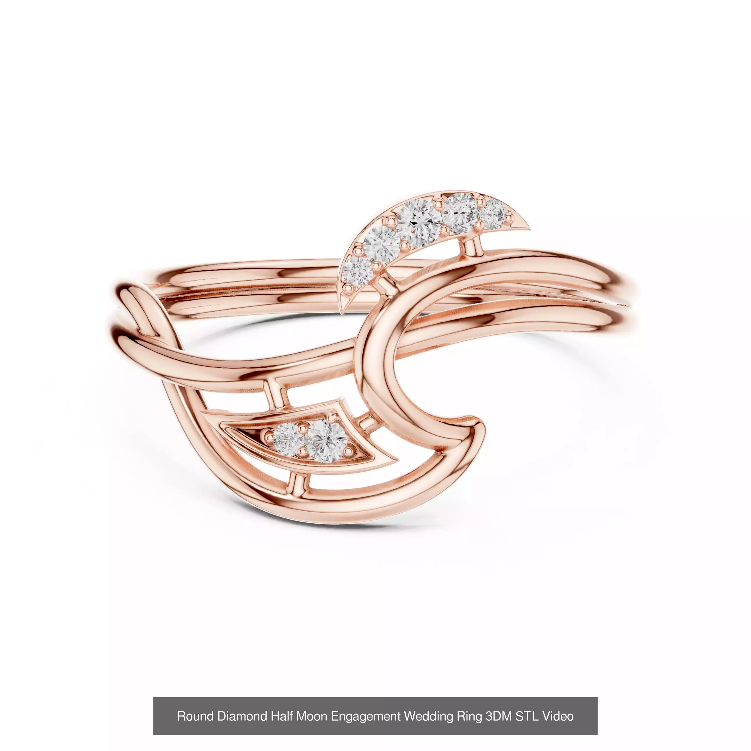 363 Cluster Woman Rings 3DM STL OBJ FBX with 3 COLOR Video 3D Model Collection_130