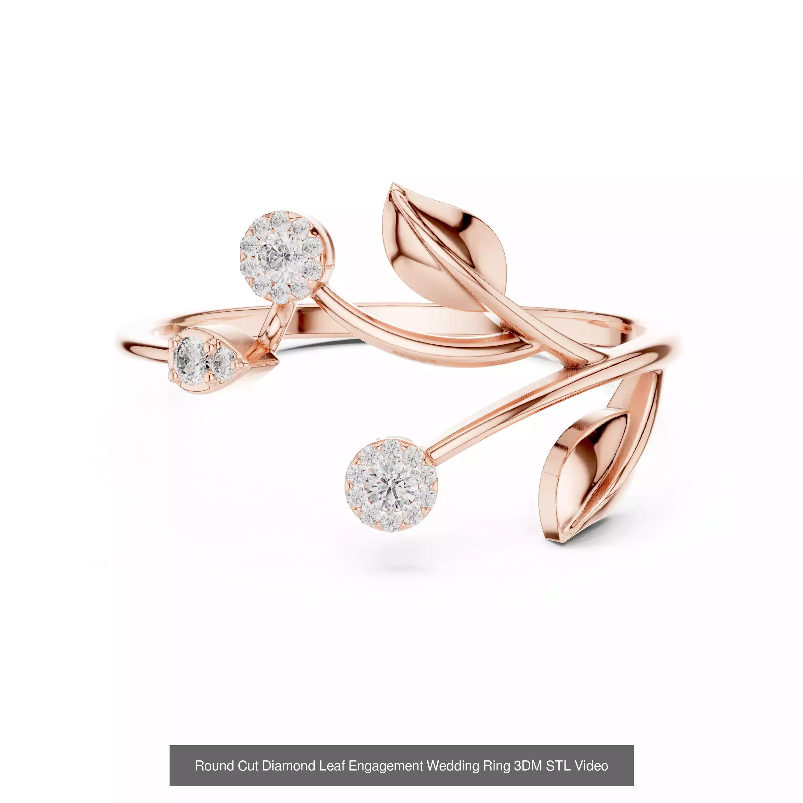 363 Cluster Woman Rings 3DM STL OBJ FBX with 3 COLOR Video 3D Model Collection_168