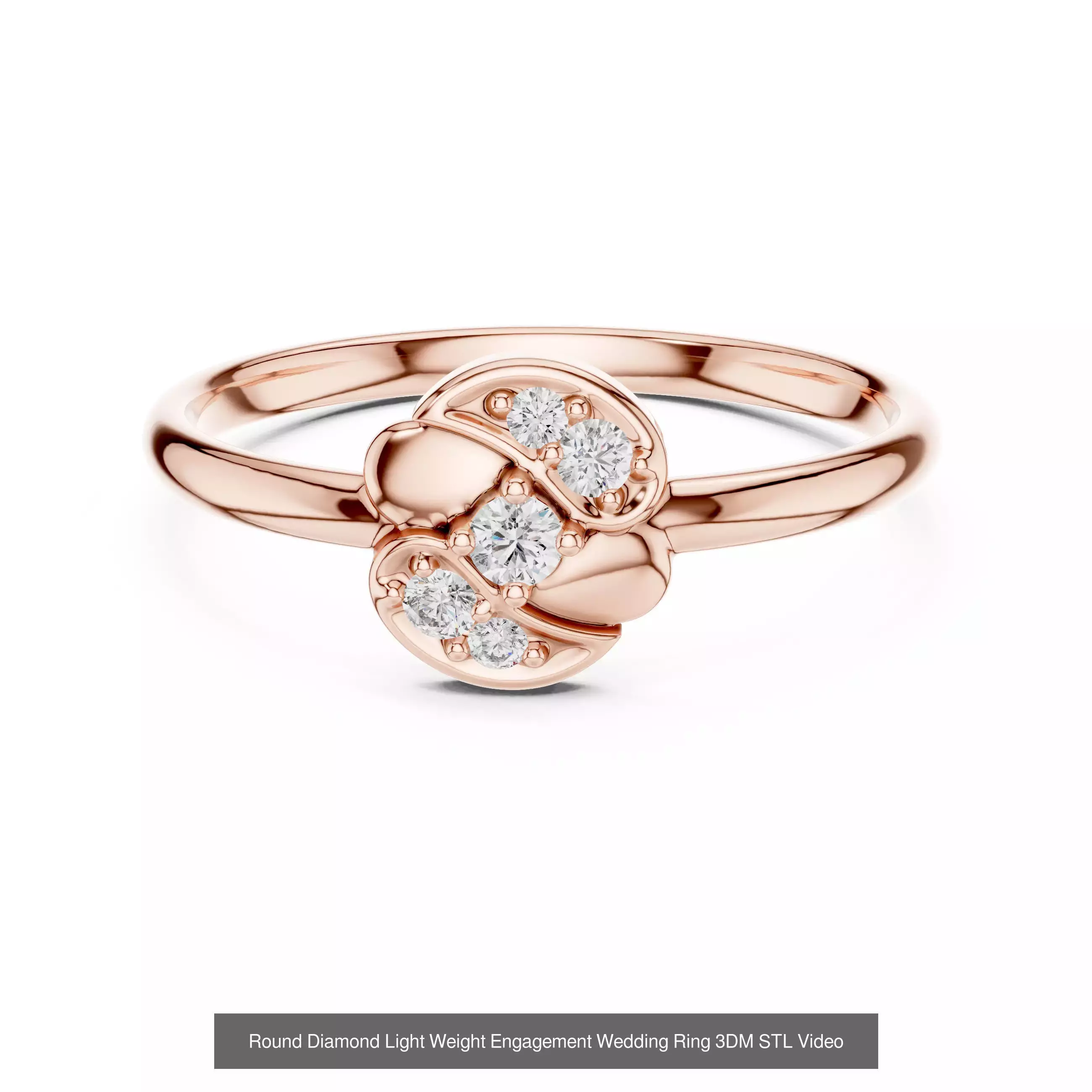 363 Cluster Woman Rings 3DM STL OBJ FBX with 3 COLOR Video 3D Model Collection_221