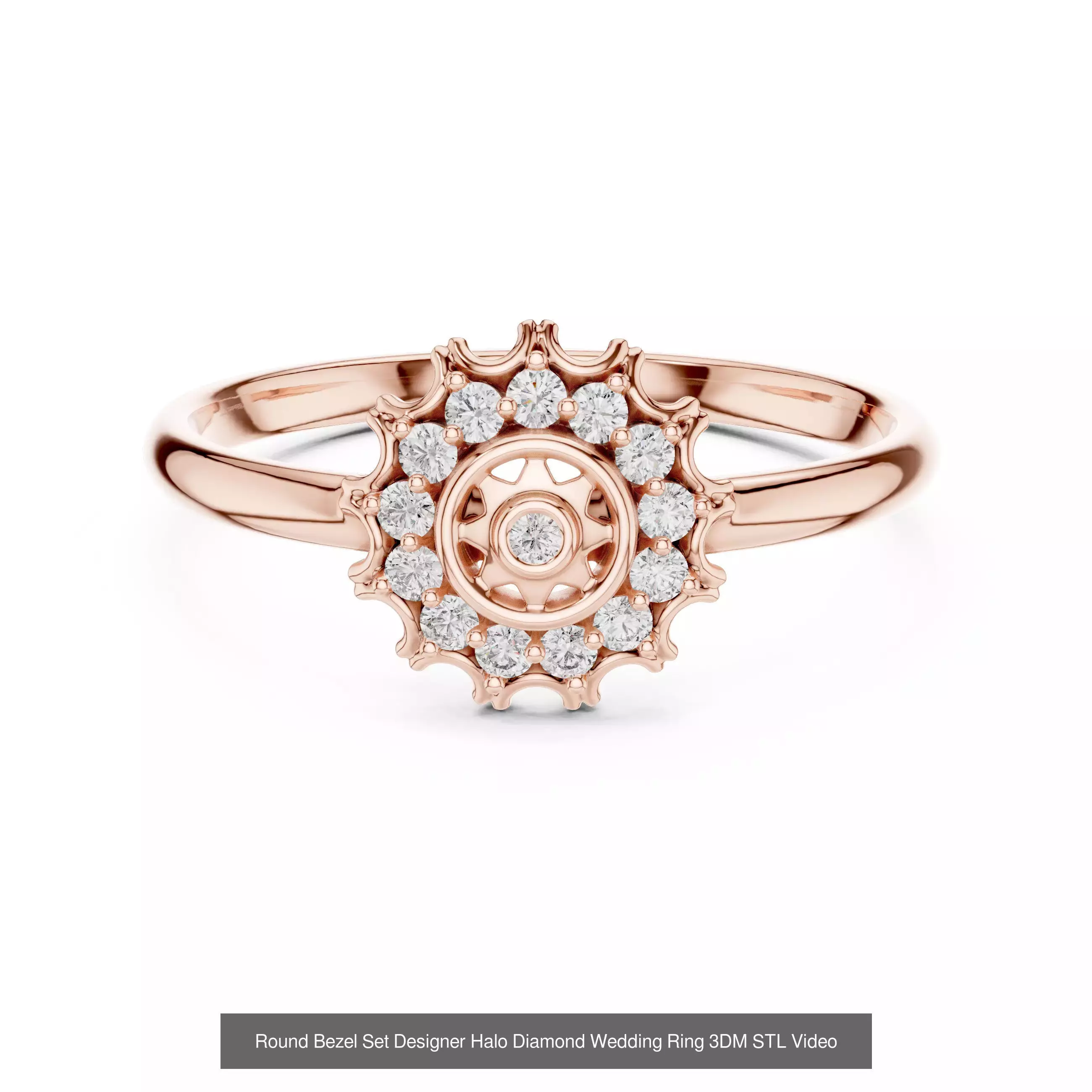 363 Cluster Woman Rings 3DM STL OBJ FBX with 3 COLOR Video 3D Model Collection_194