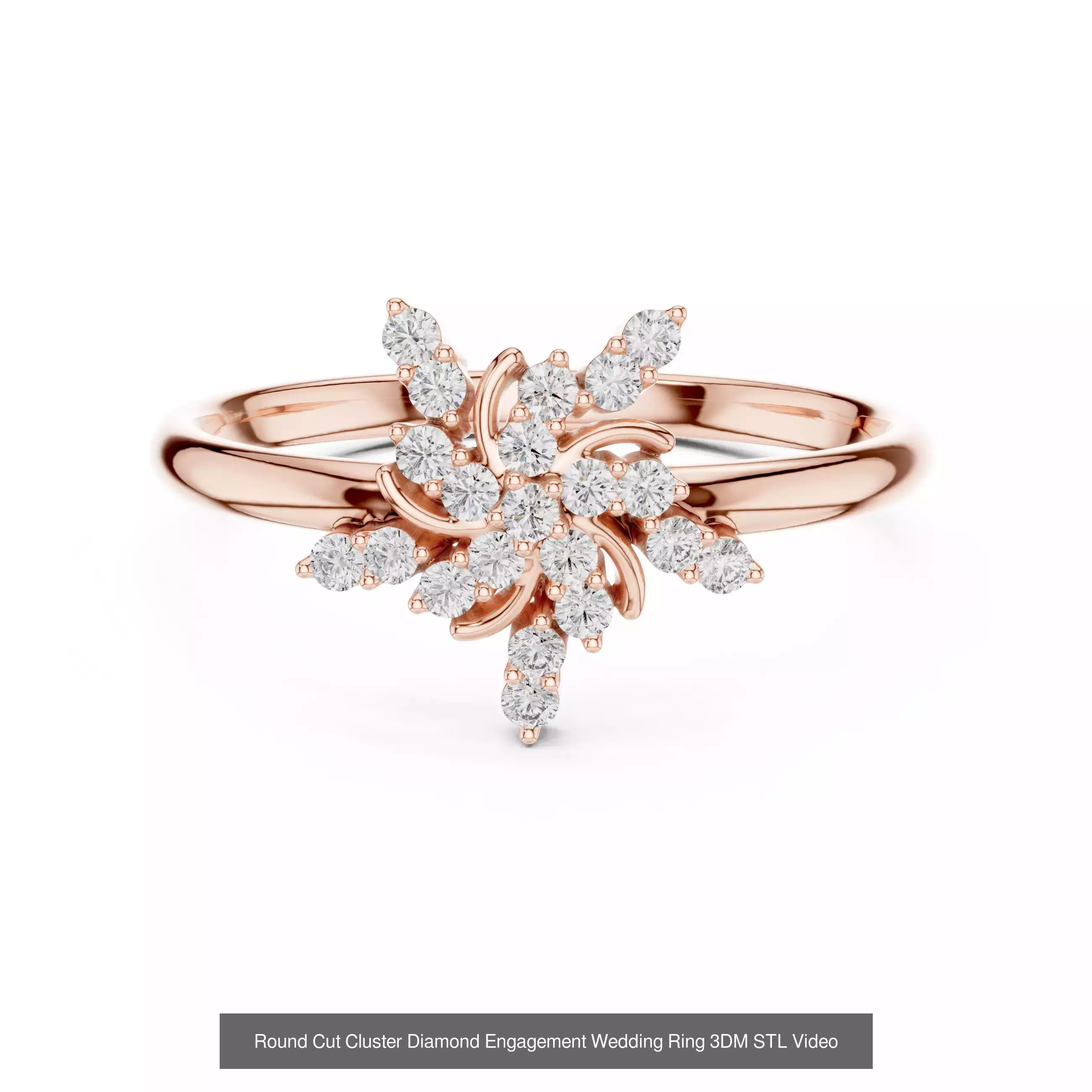 363 Cluster Woman Rings 3DM STL OBJ FBX with 3 COLOR Video 3D Model Collection_197