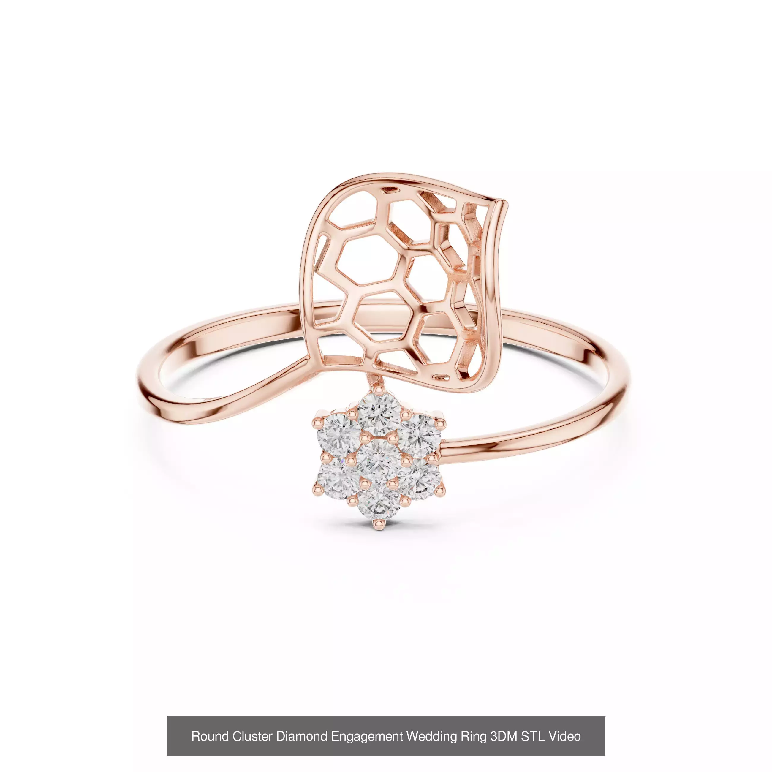 363 Cluster Woman Rings 3DM STL OBJ FBX with 3 COLOR Video 3D Model Collection_79