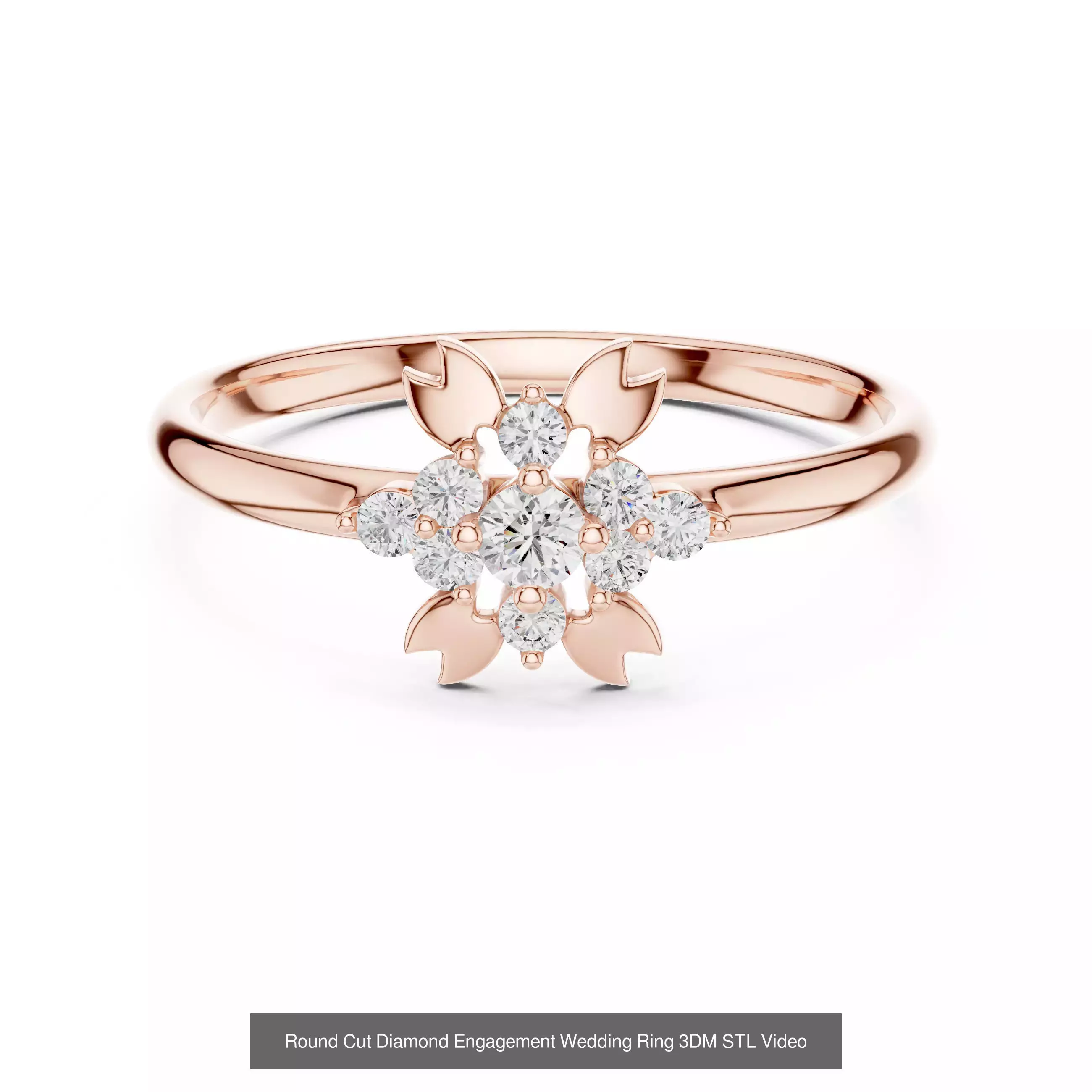 363 Cluster Woman Rings 3DM STL OBJ FBX with 3 COLOR Video 3D Model Collection_216