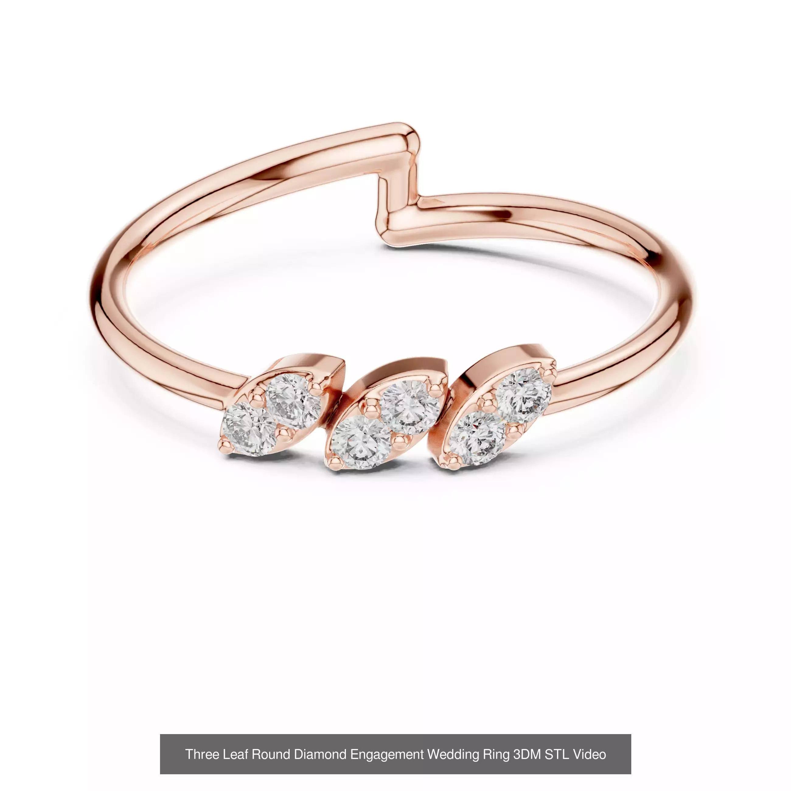 363 Cluster Woman Rings 3DM STL OBJ FBX with 3 COLOR Video 3D Model Collection_154