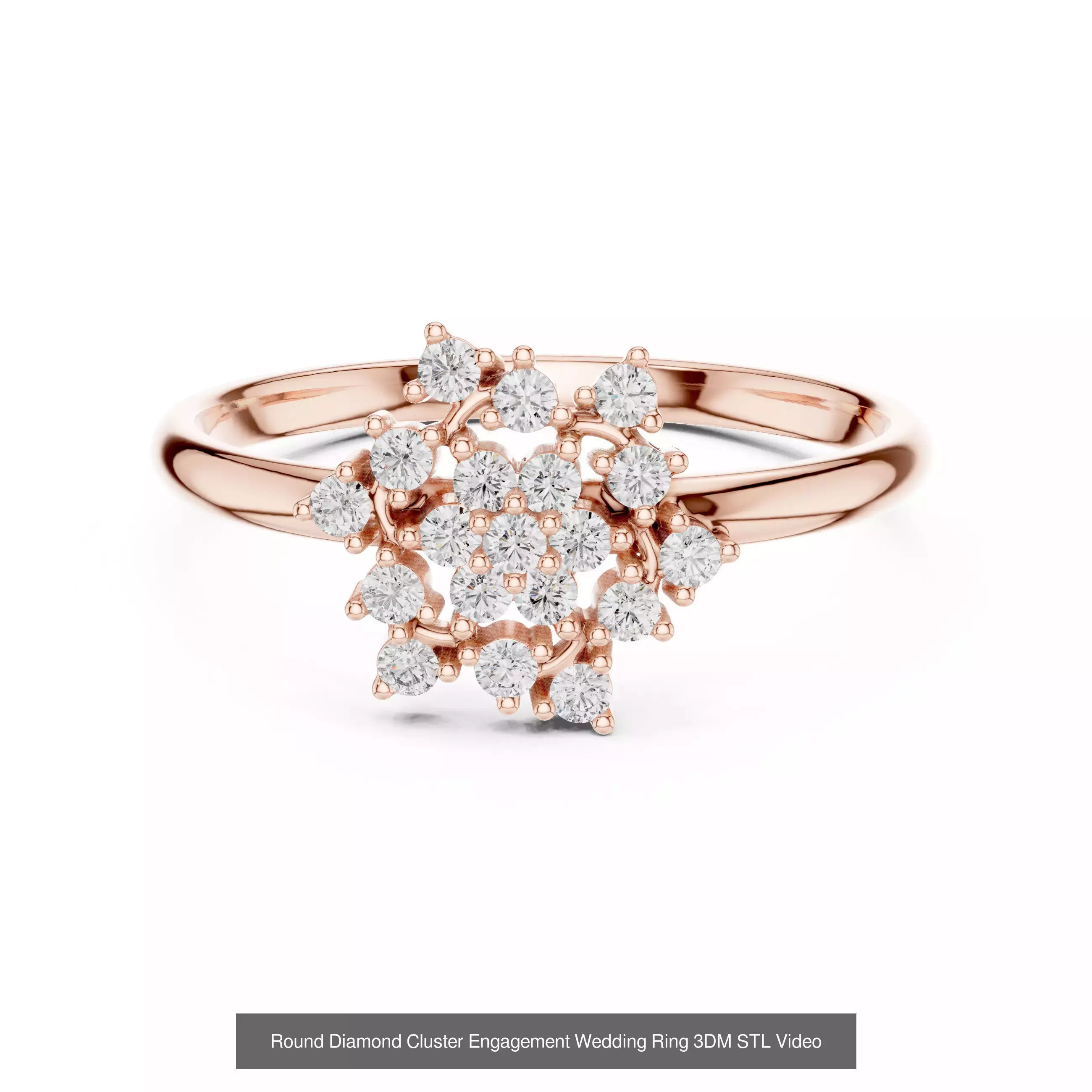 363 Cluster Woman Rings 3DM STL OBJ FBX with 3 COLOR Video 3D Model Collection_196