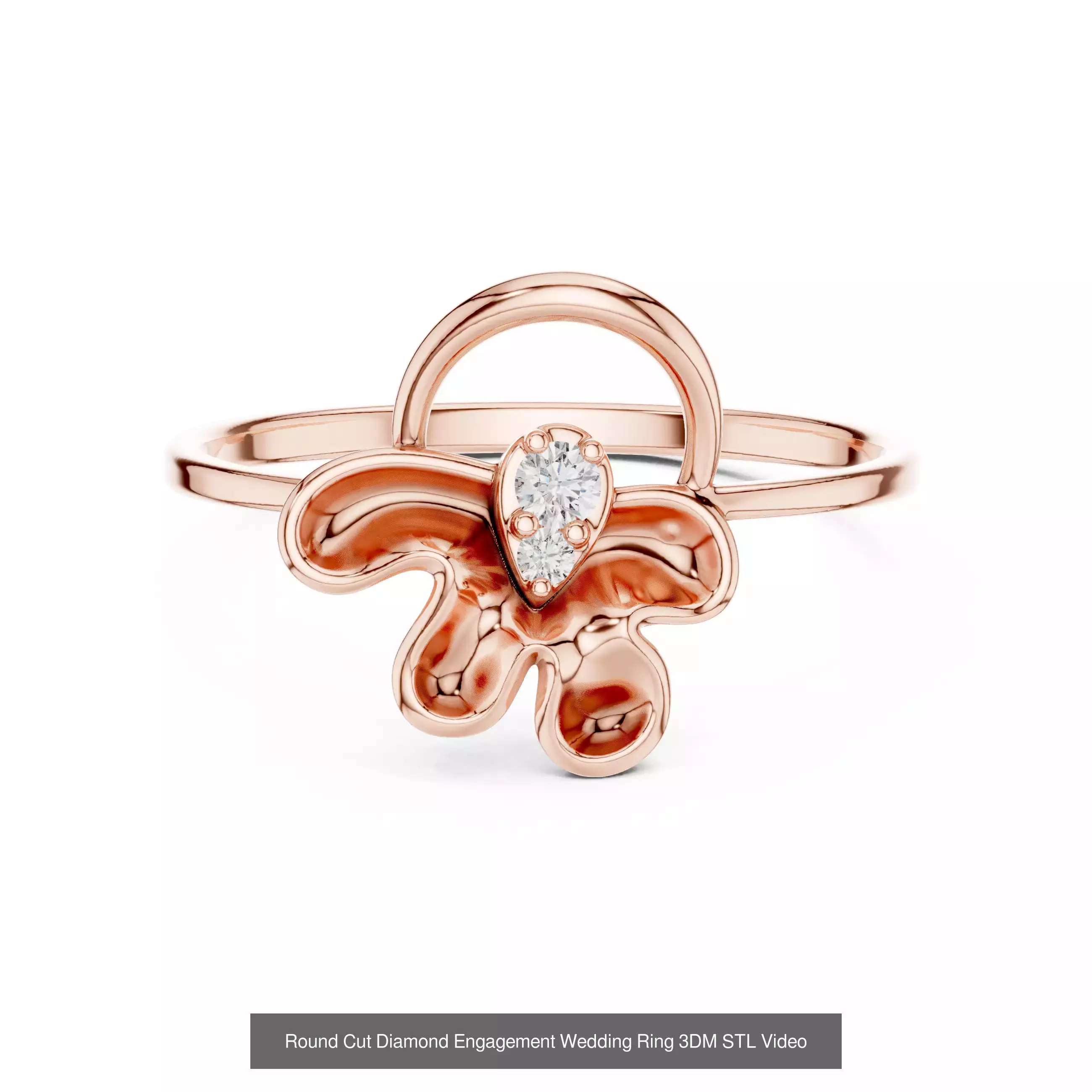 363 Cluster Woman Rings 3DM STL OBJ FBX with 3 COLOR Video 3D Model Collection_137