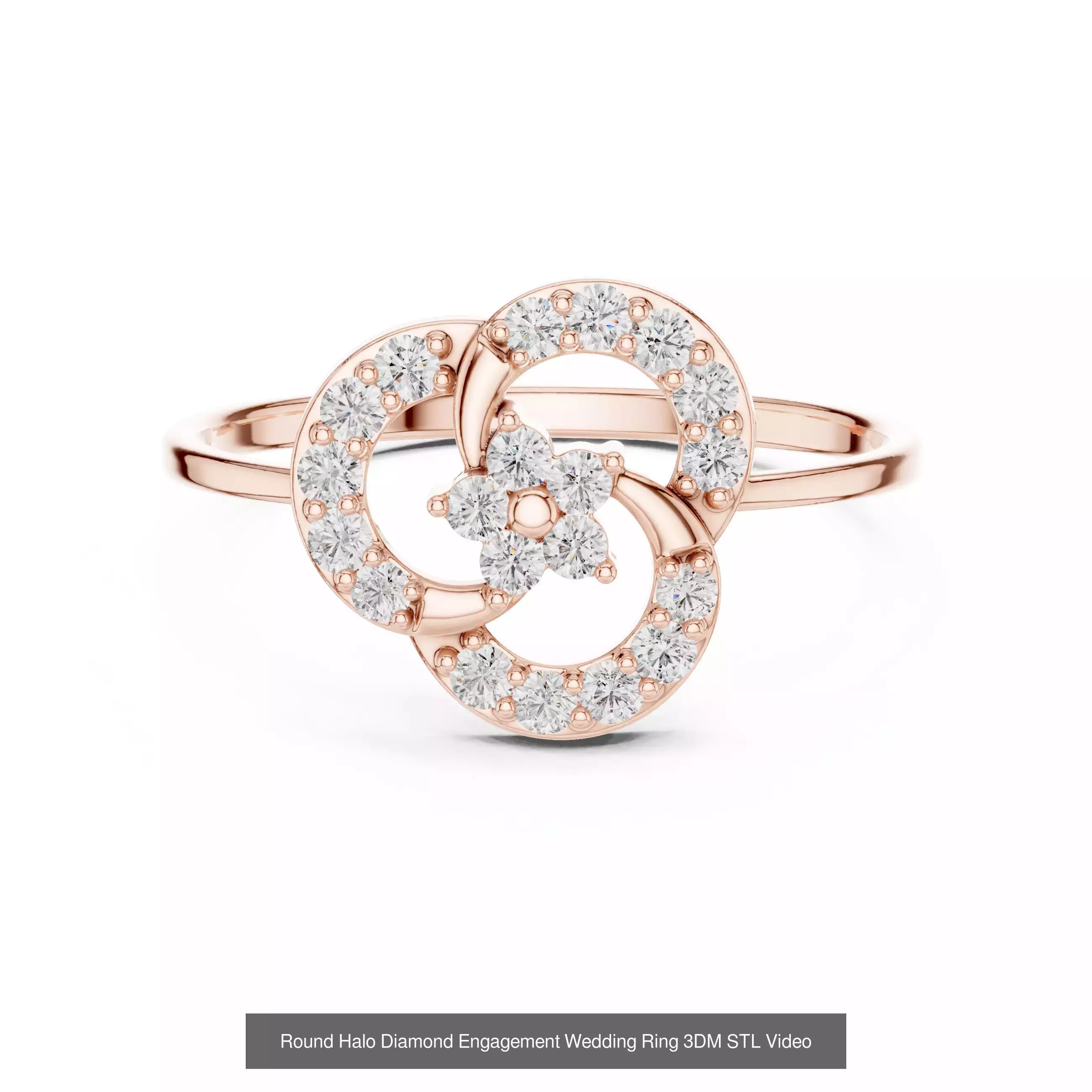 363 Cluster Woman Rings 3DM STL OBJ FBX with 3 COLOR Video 3D Model Collection_99