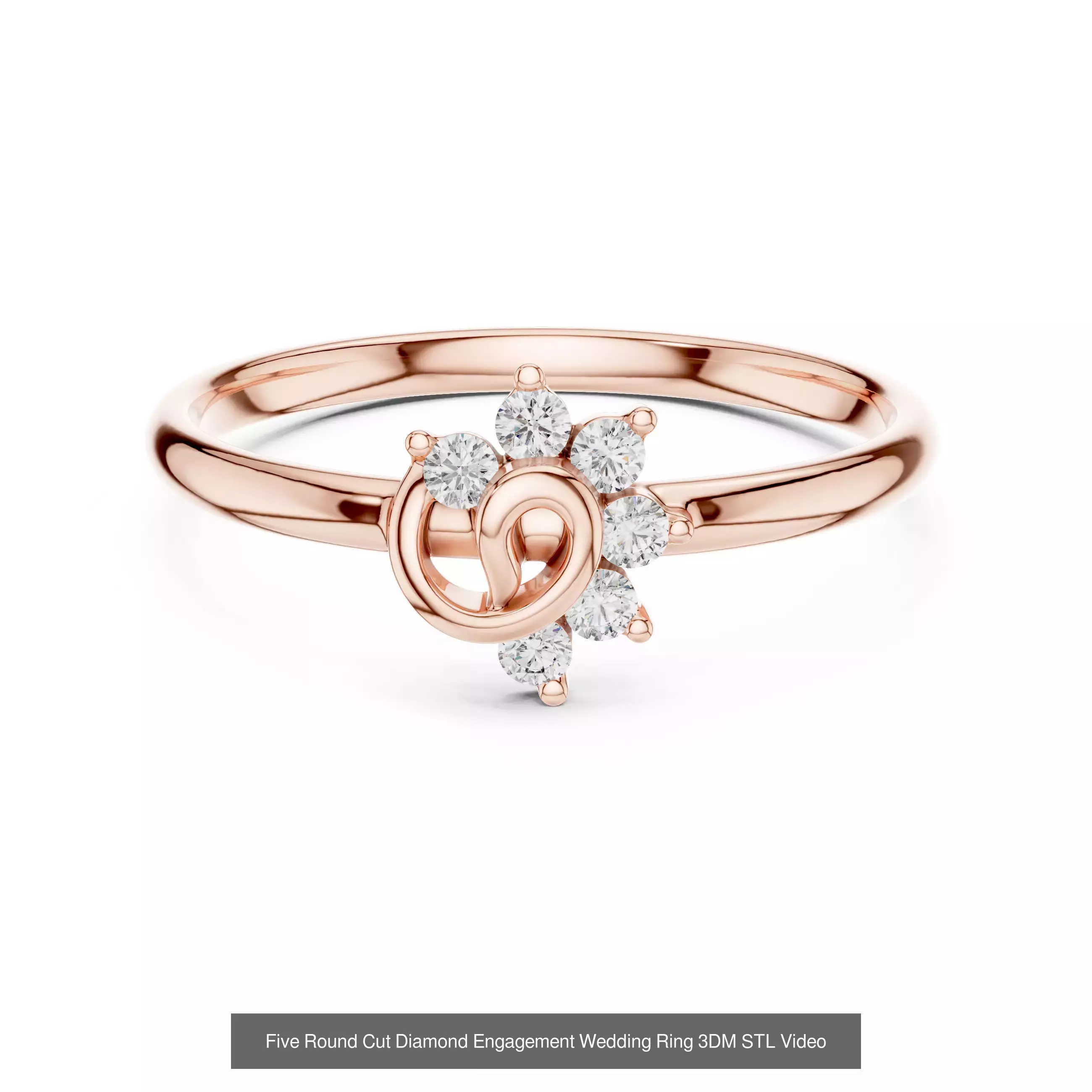 363 Cluster Woman Rings 3DM STL OBJ FBX with 3 COLOR Video 3D Model Collection_232