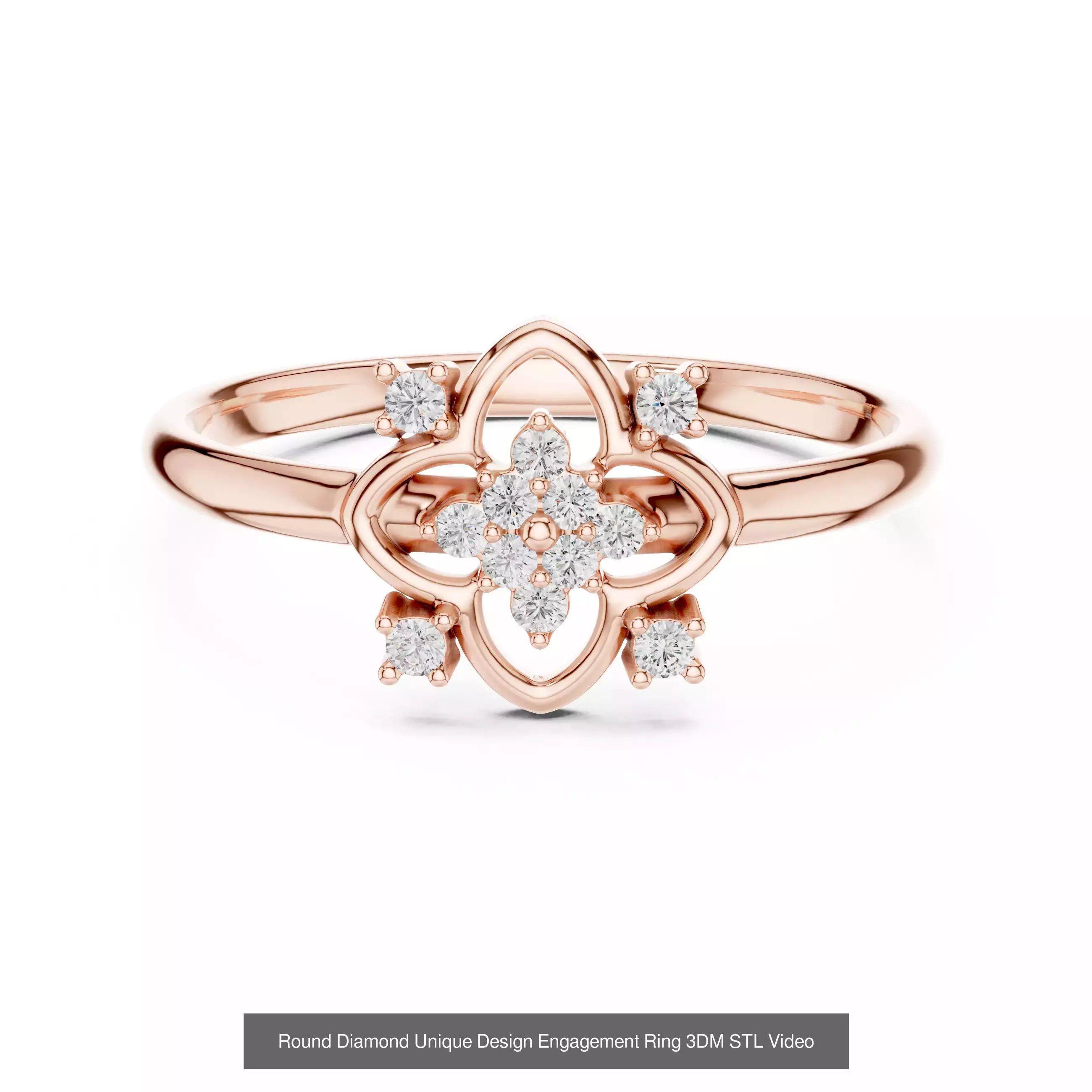 363 Cluster Woman Rings 3DM STL OBJ FBX with 3 COLOR Video 3D Model Collection_212