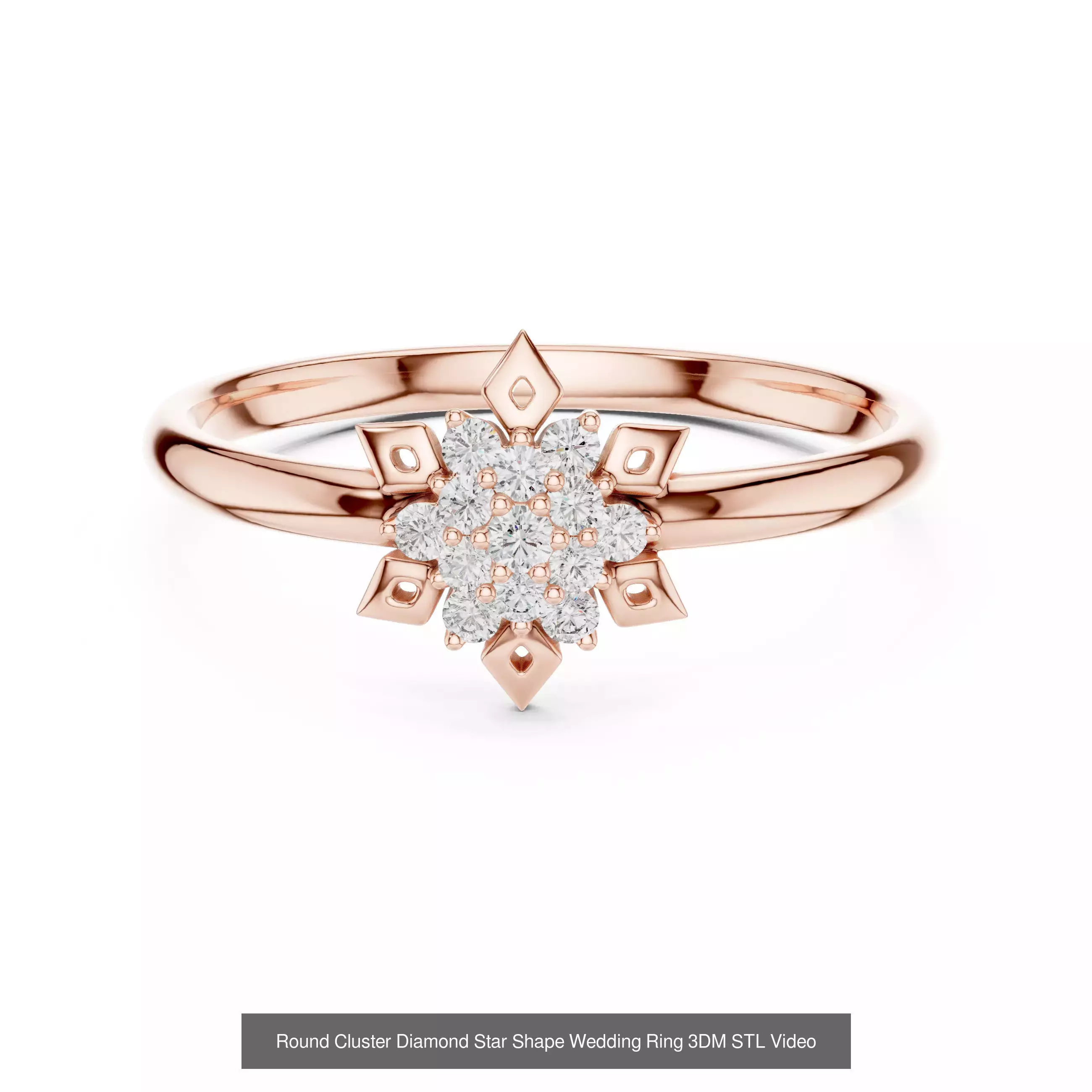 363 Cluster Woman Rings 3DM STL OBJ FBX with 3 COLOR Video 3D Model Collection_199