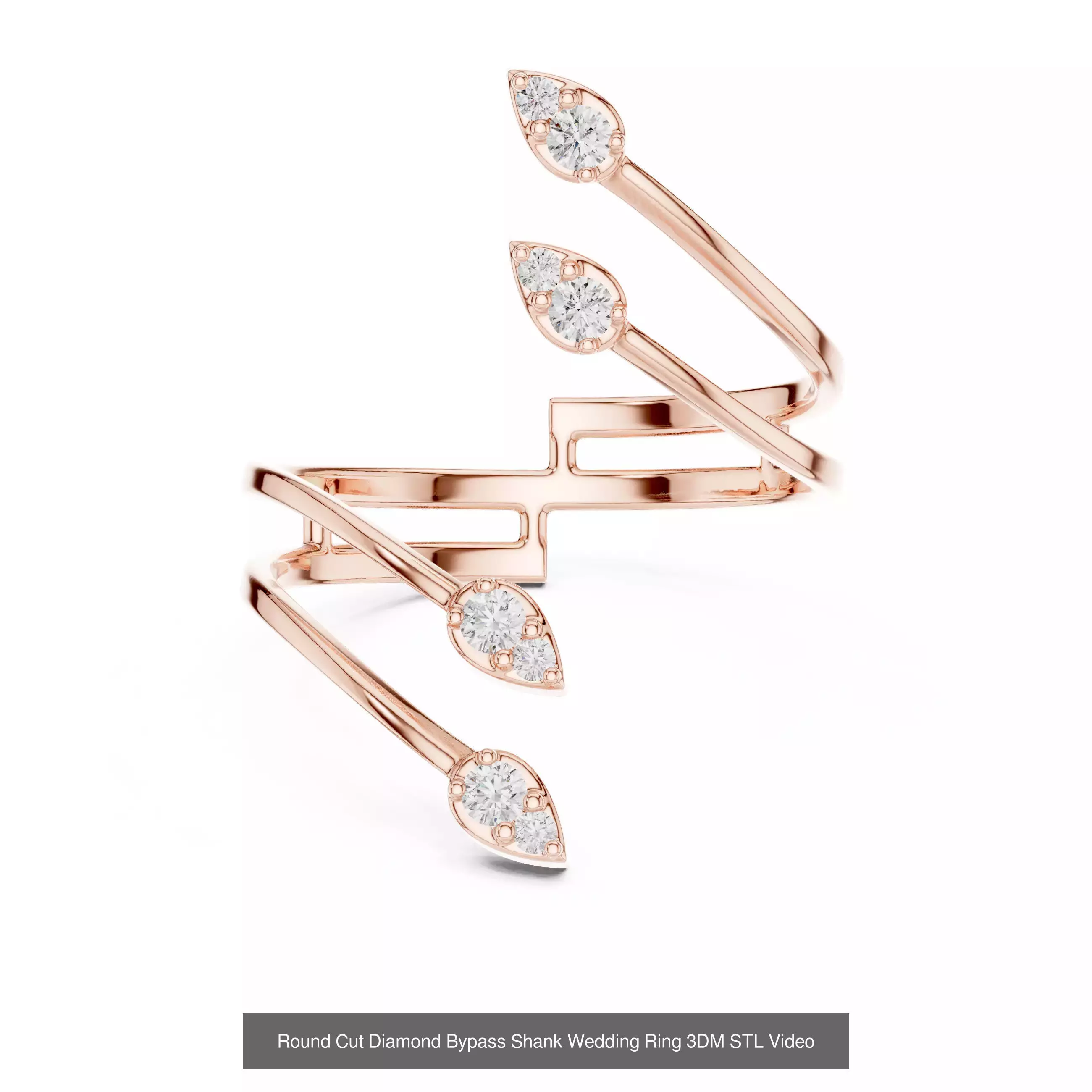 363 Cluster Woman Rings 3DM STL OBJ FBX with 3 COLOR Video 3D Model Collection_148