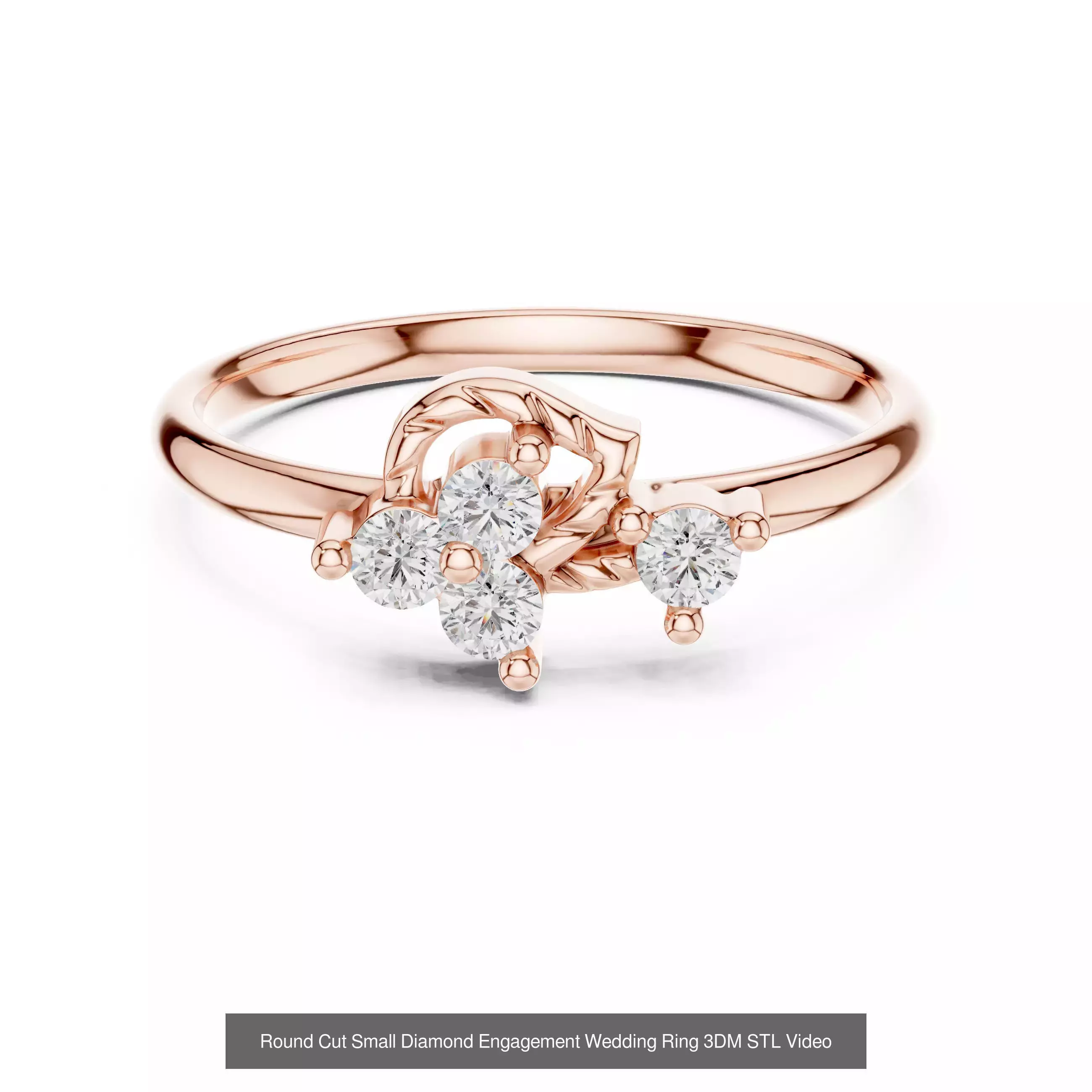 363 Cluster Woman Rings 3DM STL OBJ FBX with 3 COLOR Video 3D Model Collection_227