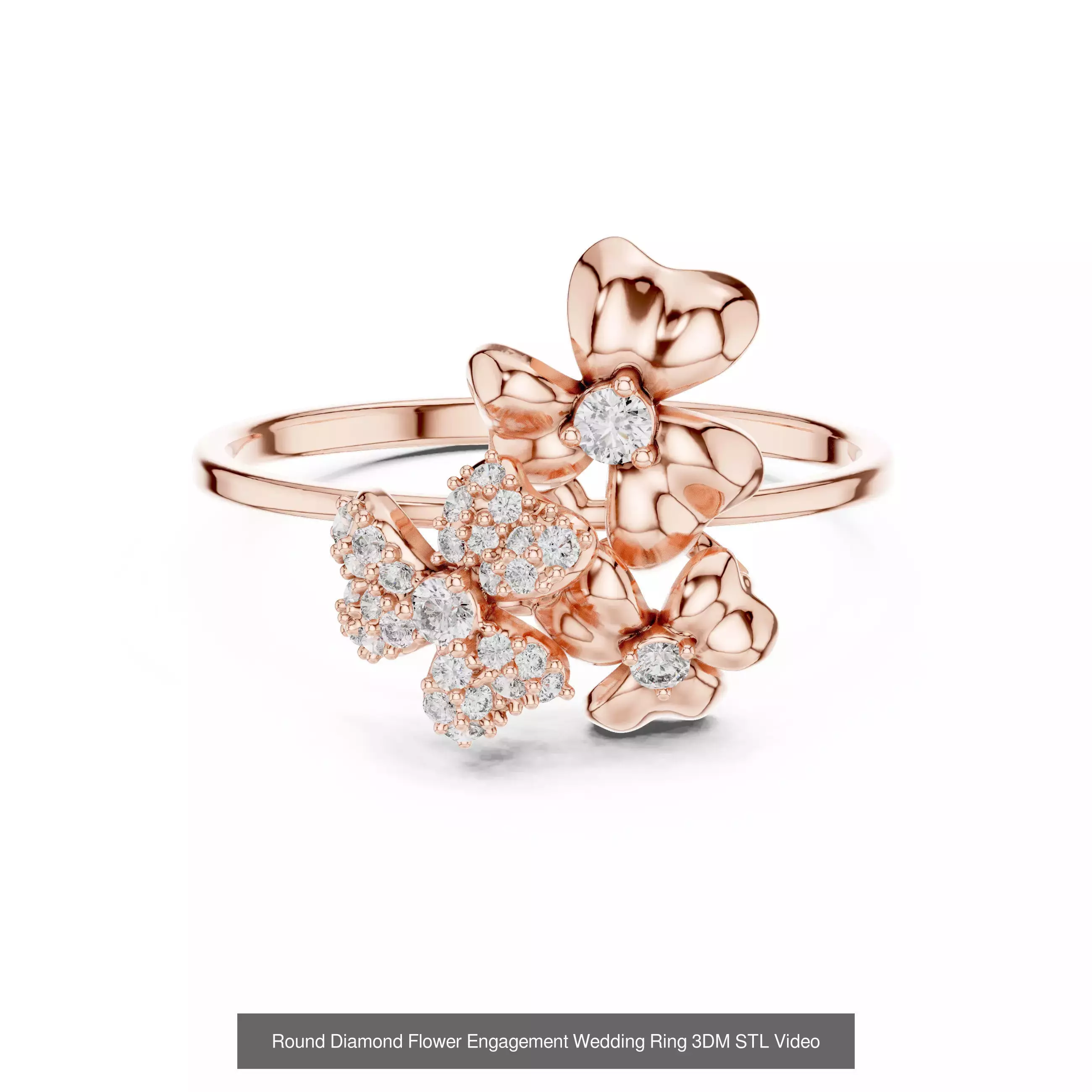 363 Cluster Woman Rings 3DM STL OBJ FBX with 3 COLOR Video 3D Model Collection_92