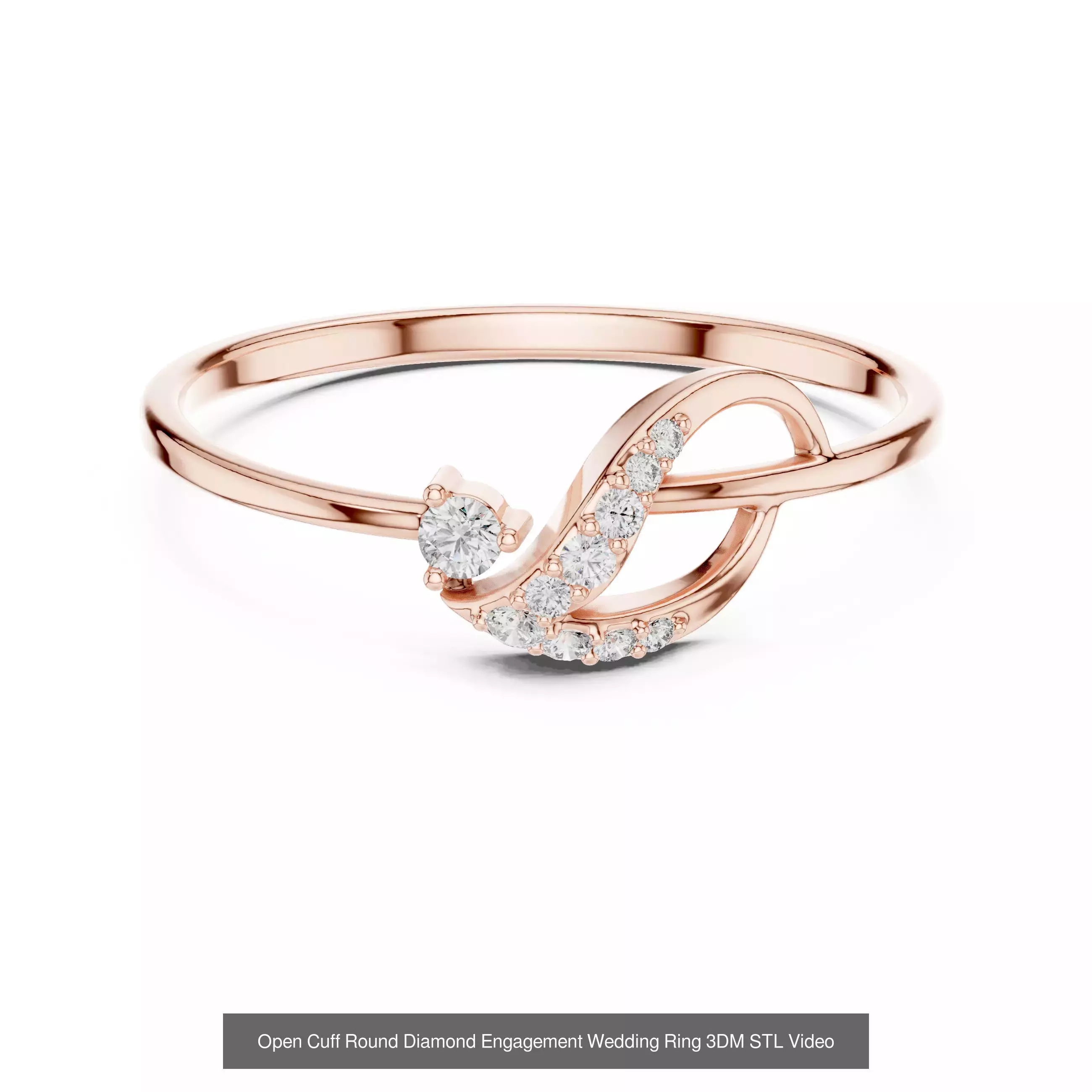 363 Cluster Woman Rings 3DM STL OBJ FBX with 3 COLOR Video 3D Model Collection_63