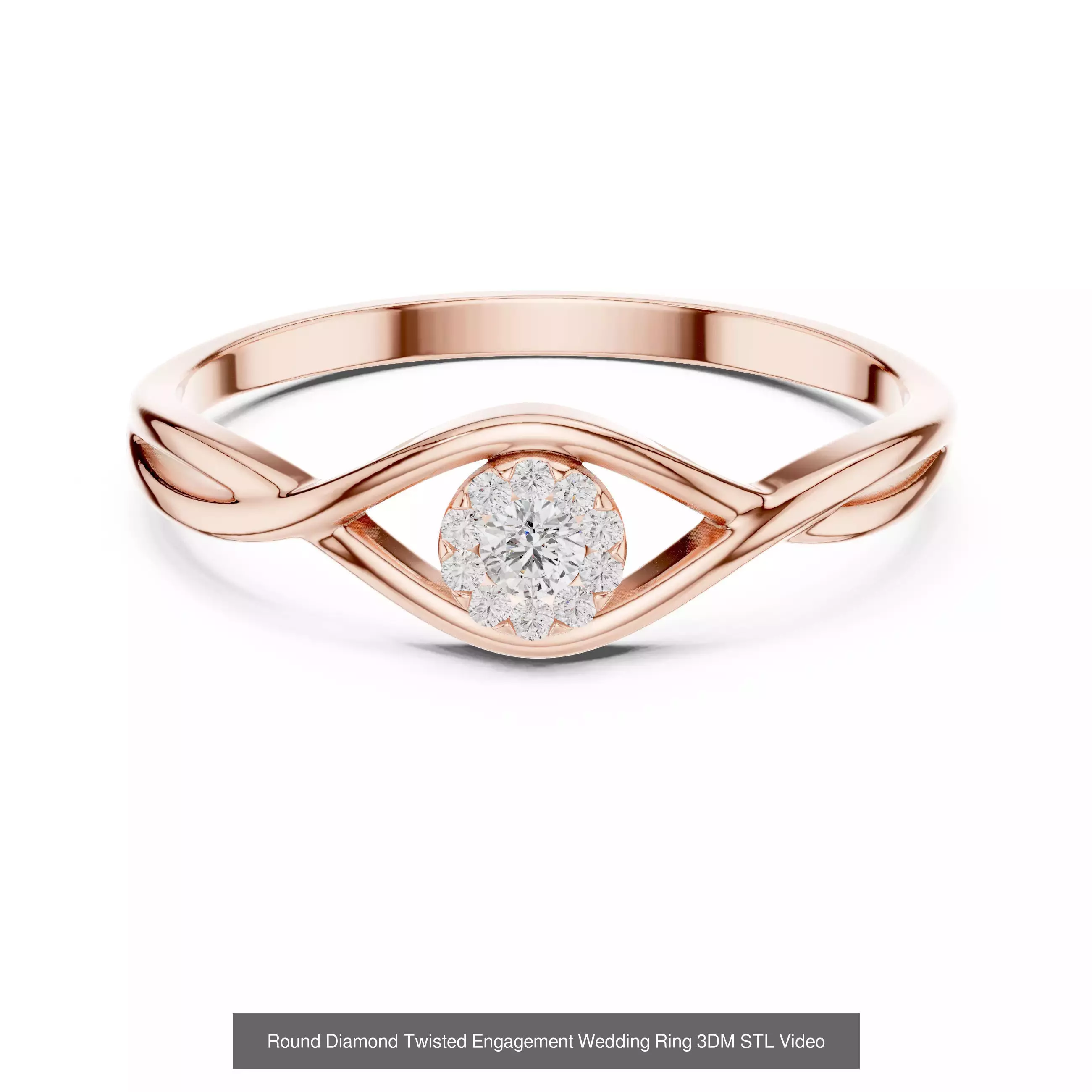 363 Cluster Woman Rings 3DM STL OBJ FBX with 3 COLOR Video 3D Model Collection_88