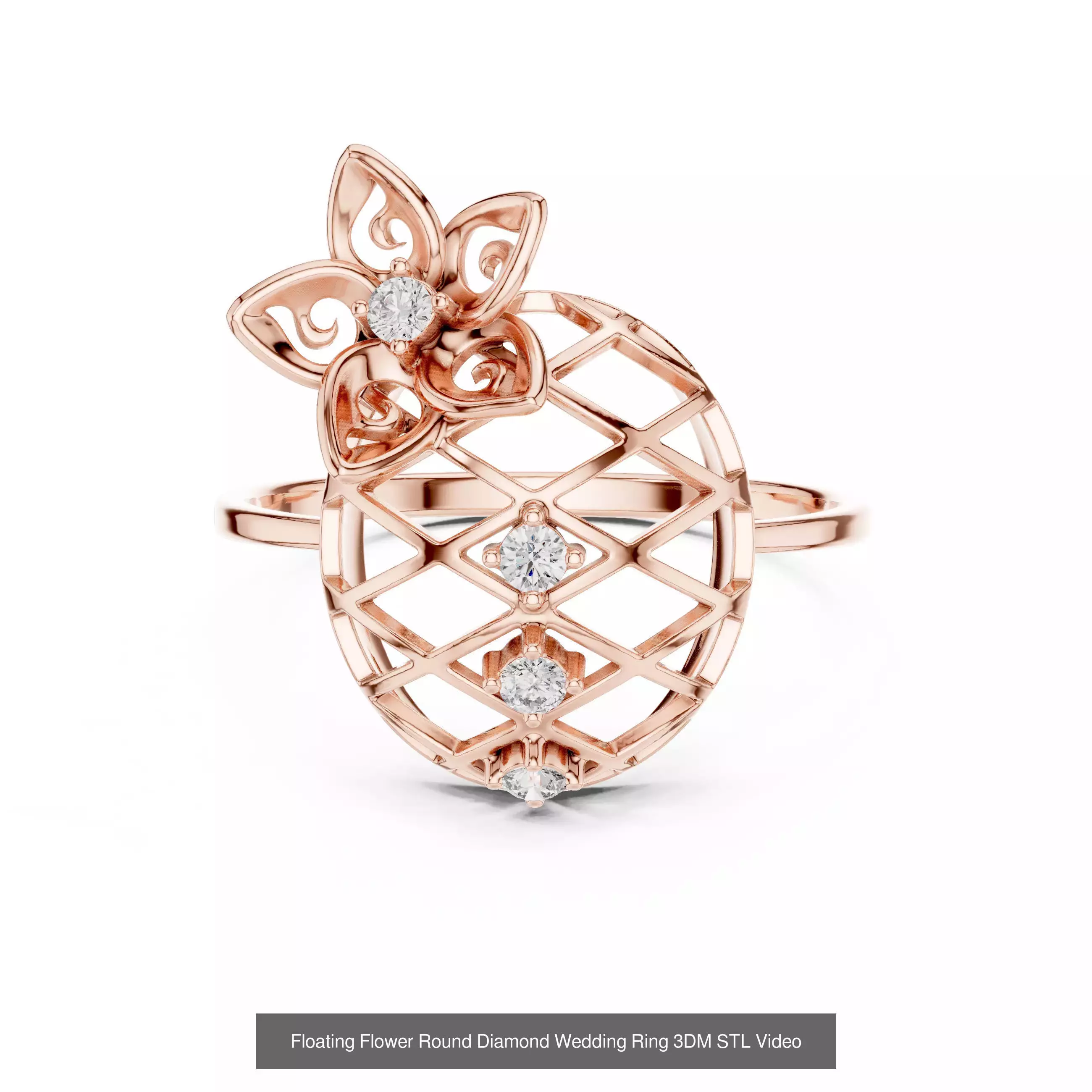 363 Cluster Woman Rings 3DM STL OBJ FBX with 3 COLOR Video 3D Model Collection_142