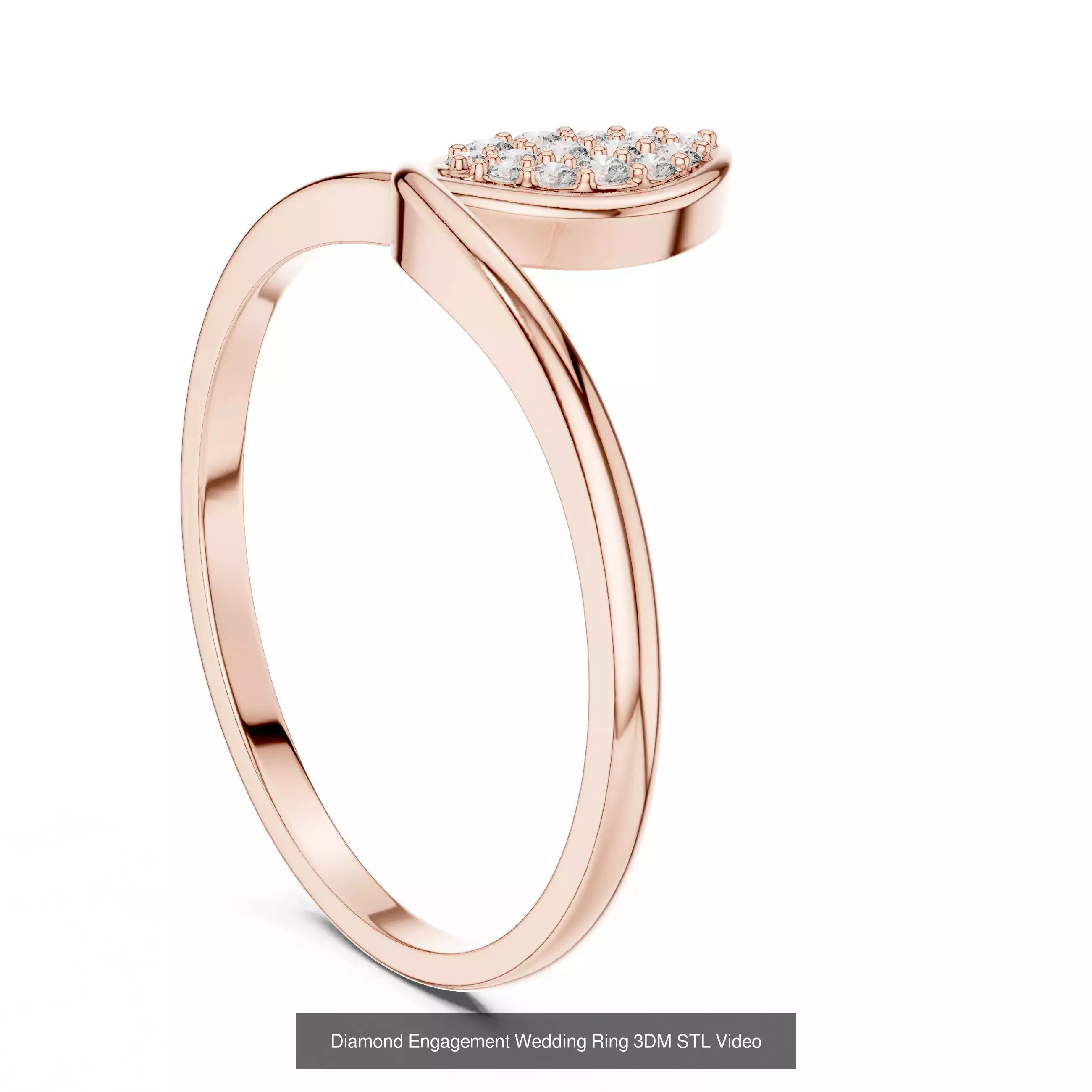 363 Cluster Woman Rings 3DM STL OBJ FBX with 3 COLOR Video 3D Model Collection_106