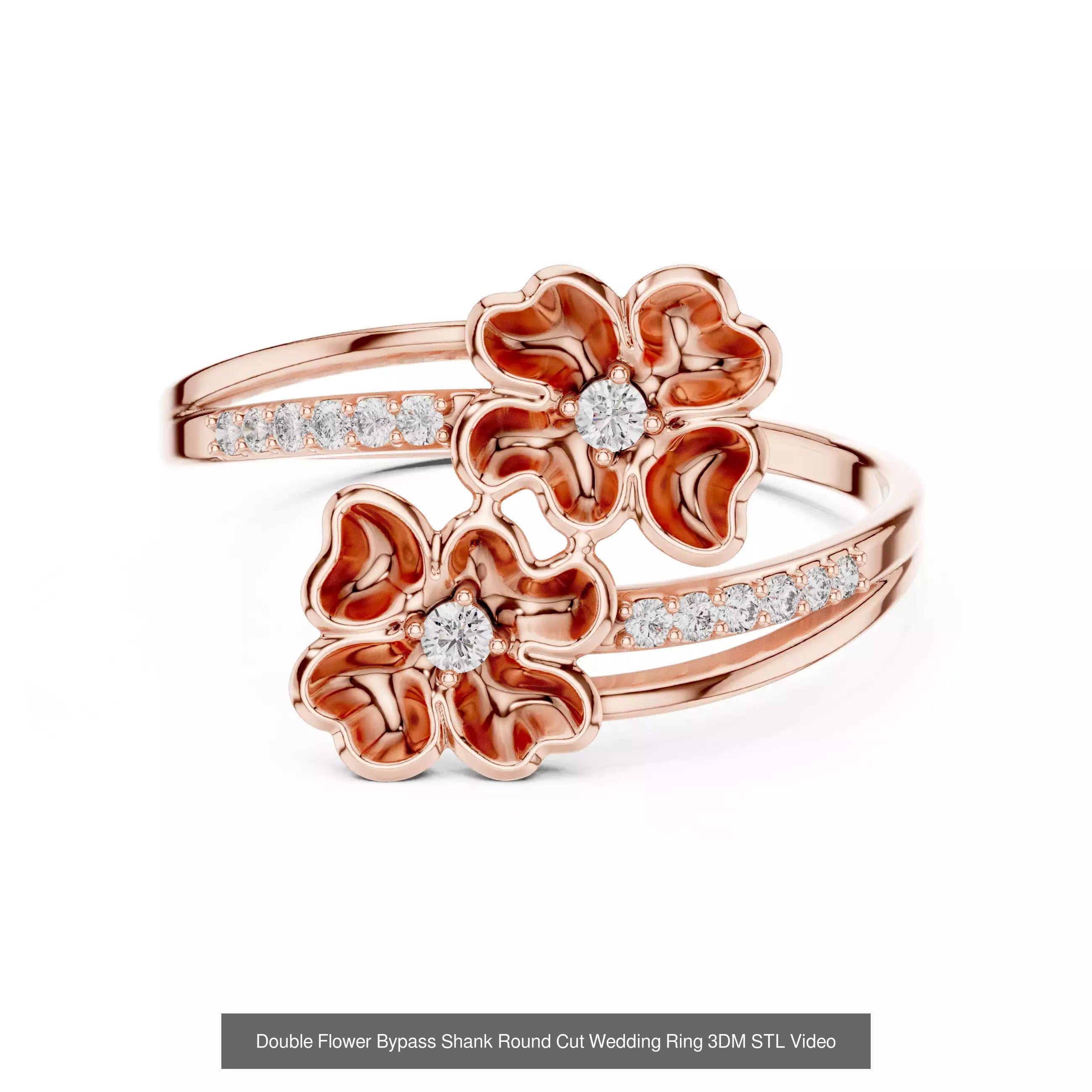 363 Cluster Woman Rings 3DM STL OBJ FBX with 3 COLOR Video 3D Model Collection_69