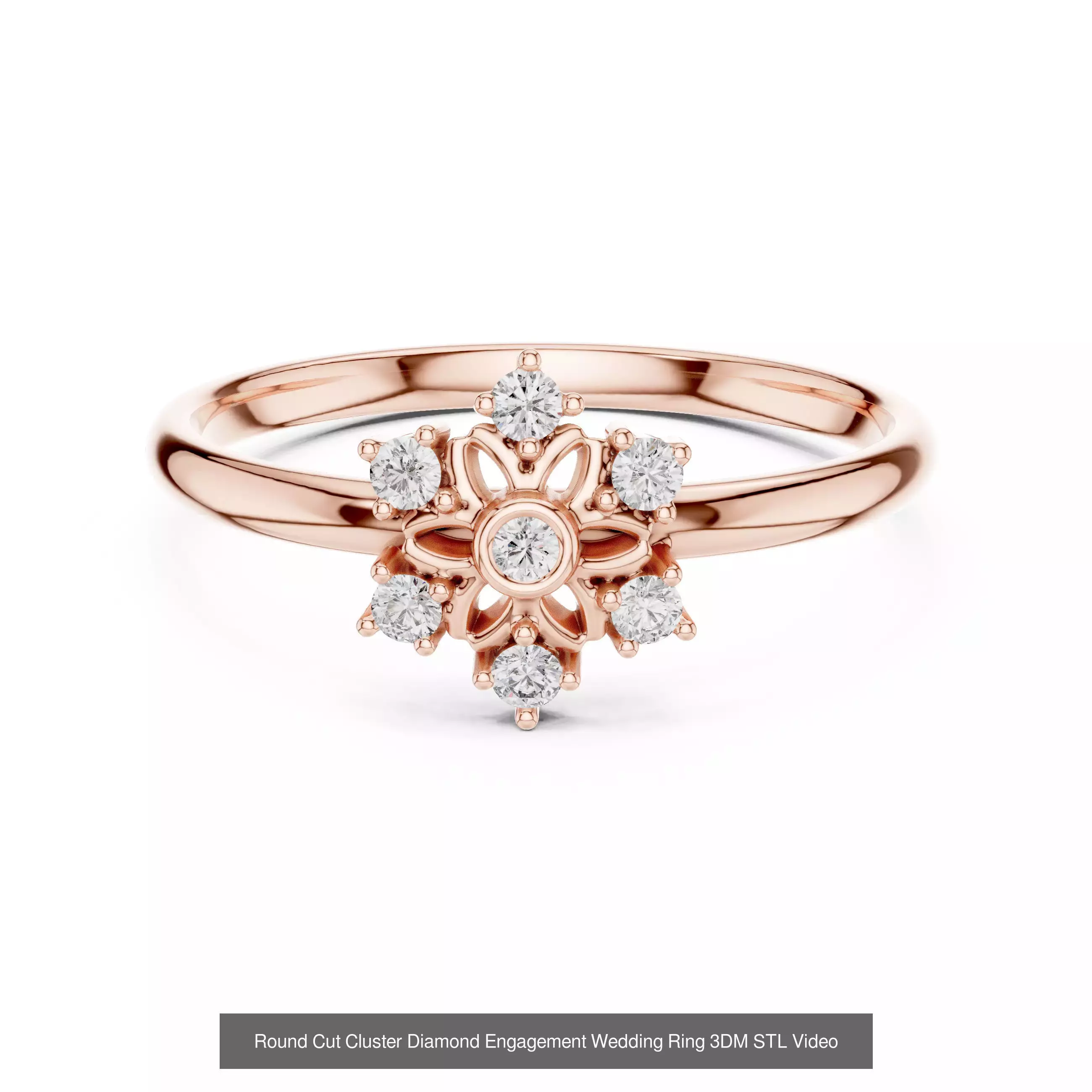 363 Cluster Woman Rings 3DM STL OBJ FBX with 3 COLOR Video 3D Model Collection_188