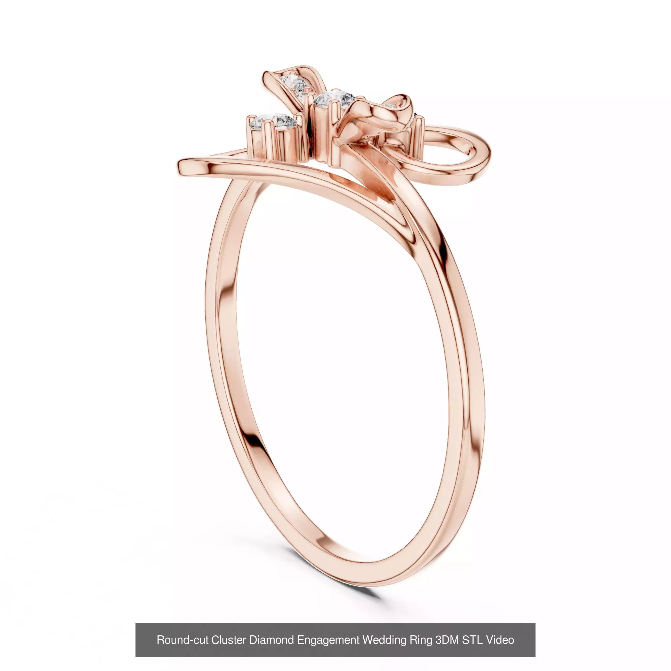 363 Cluster Woman Rings 3DM STL OBJ FBX with 3 COLOR Video 3D Model Collection_167