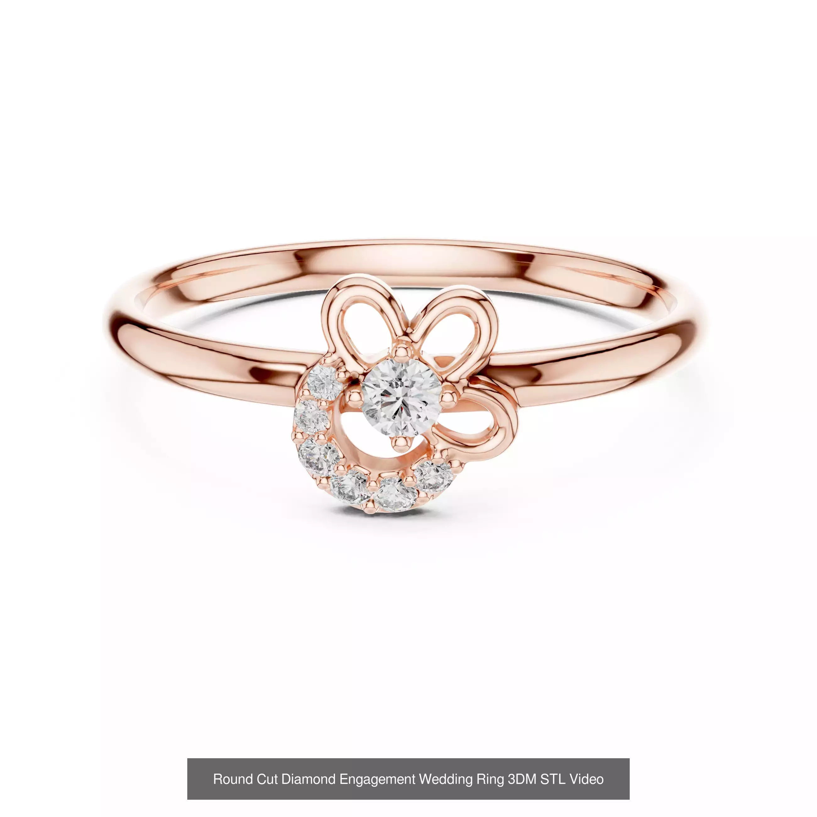 363 Cluster Woman Rings 3DM STL OBJ FBX with 3 COLOR Video 3D Model Collection_222