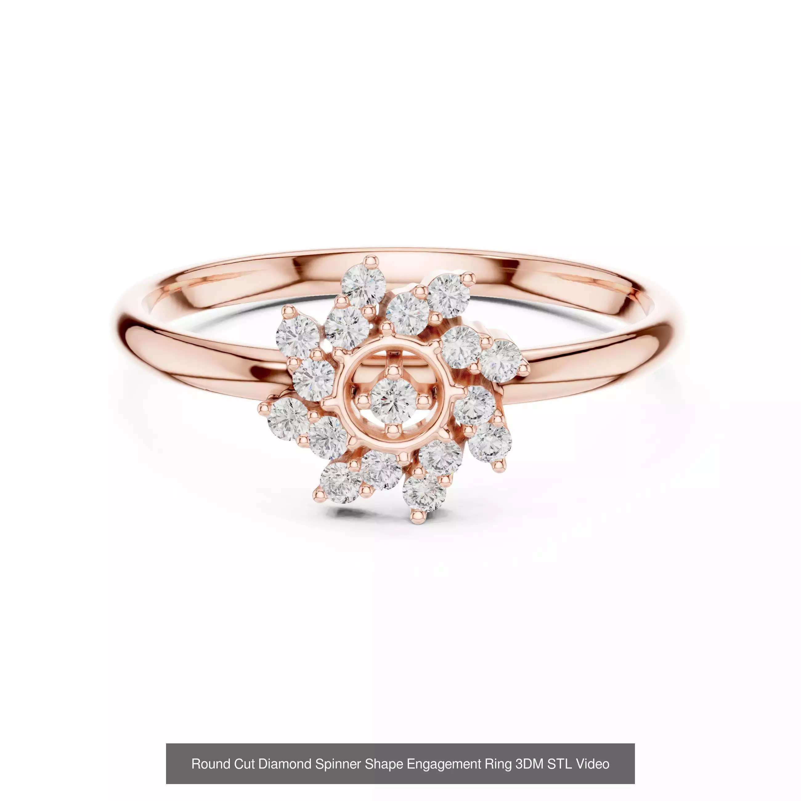 363 Cluster Woman Rings 3DM STL OBJ FBX with 3 COLOR Video 3D Model Collection_195