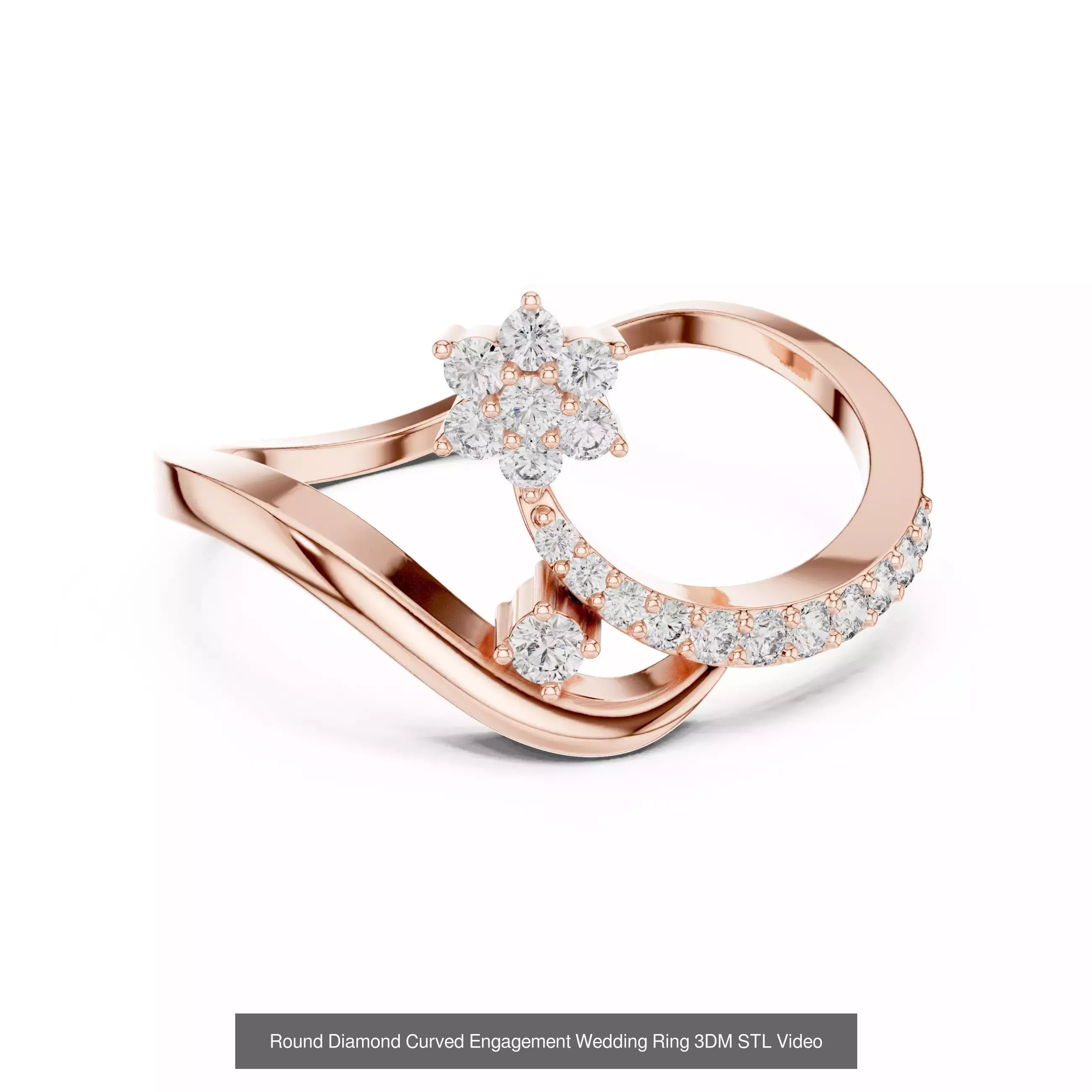 363 Cluster Woman Rings 3DM STL OBJ FBX with 3 COLOR Video 3D Model Collection_81