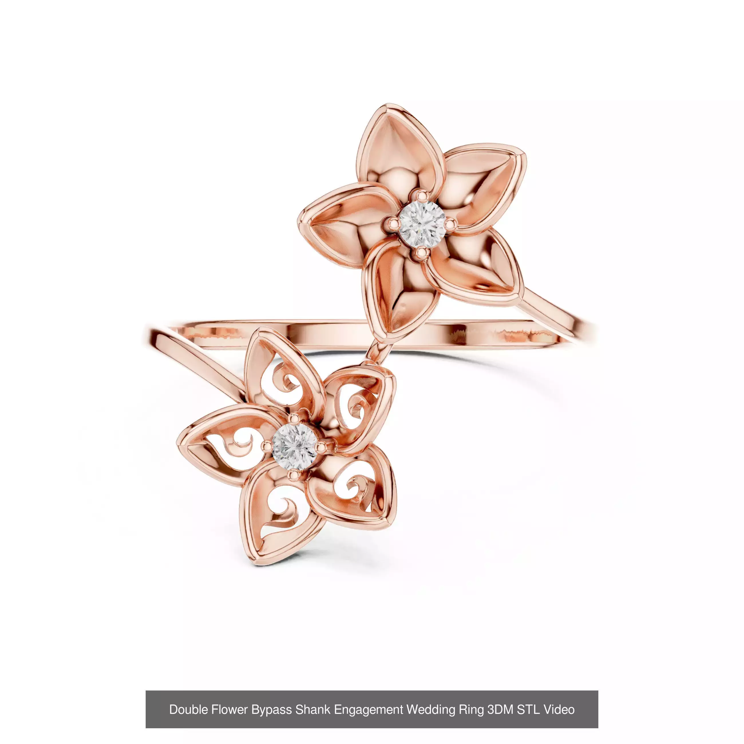 363 Cluster Woman Rings 3DM STL OBJ FBX with 3 COLOR Video 3D Model Collection_118