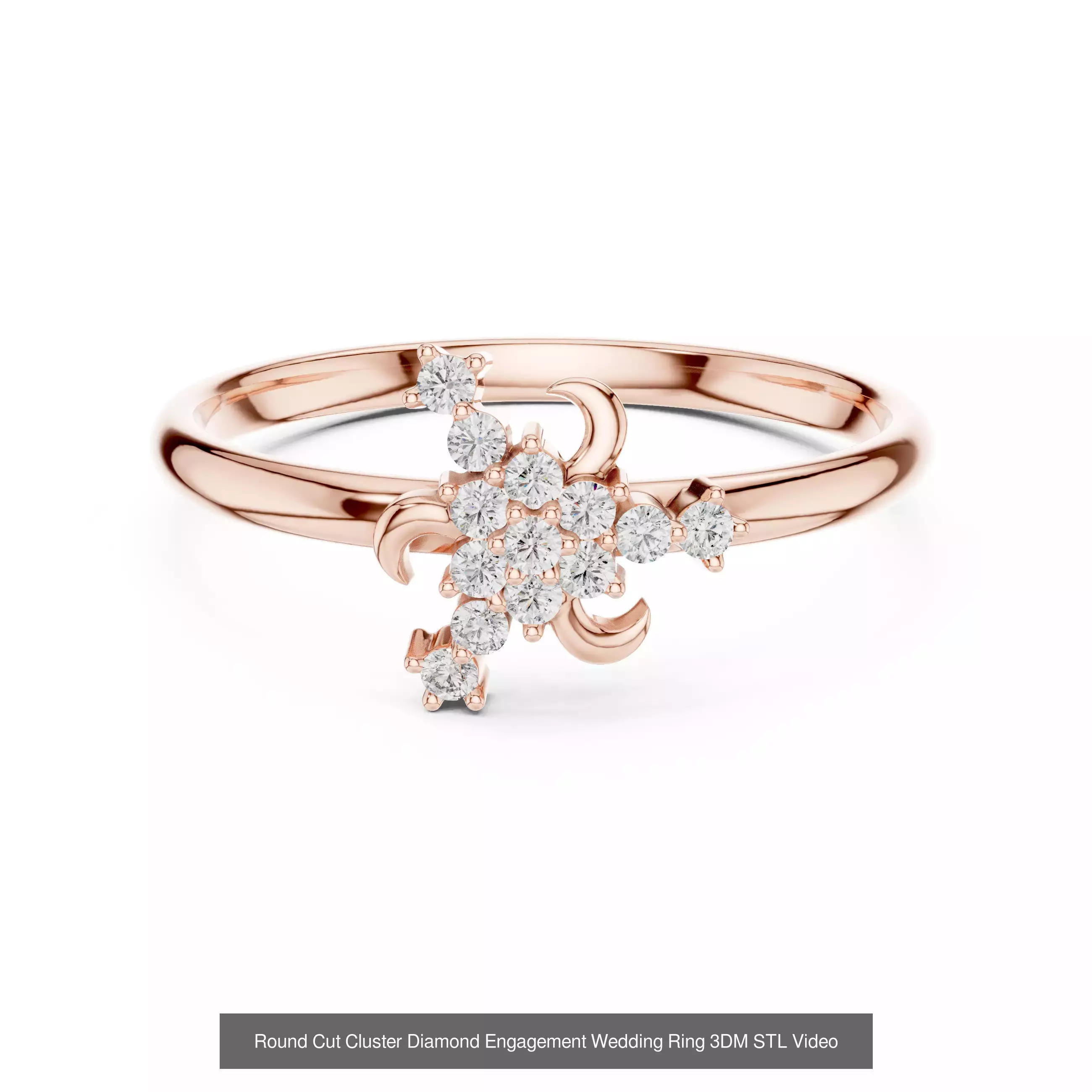 363 Cluster Woman Rings 3DM STL OBJ FBX with 3 COLOR Video 3D Model Collection_192