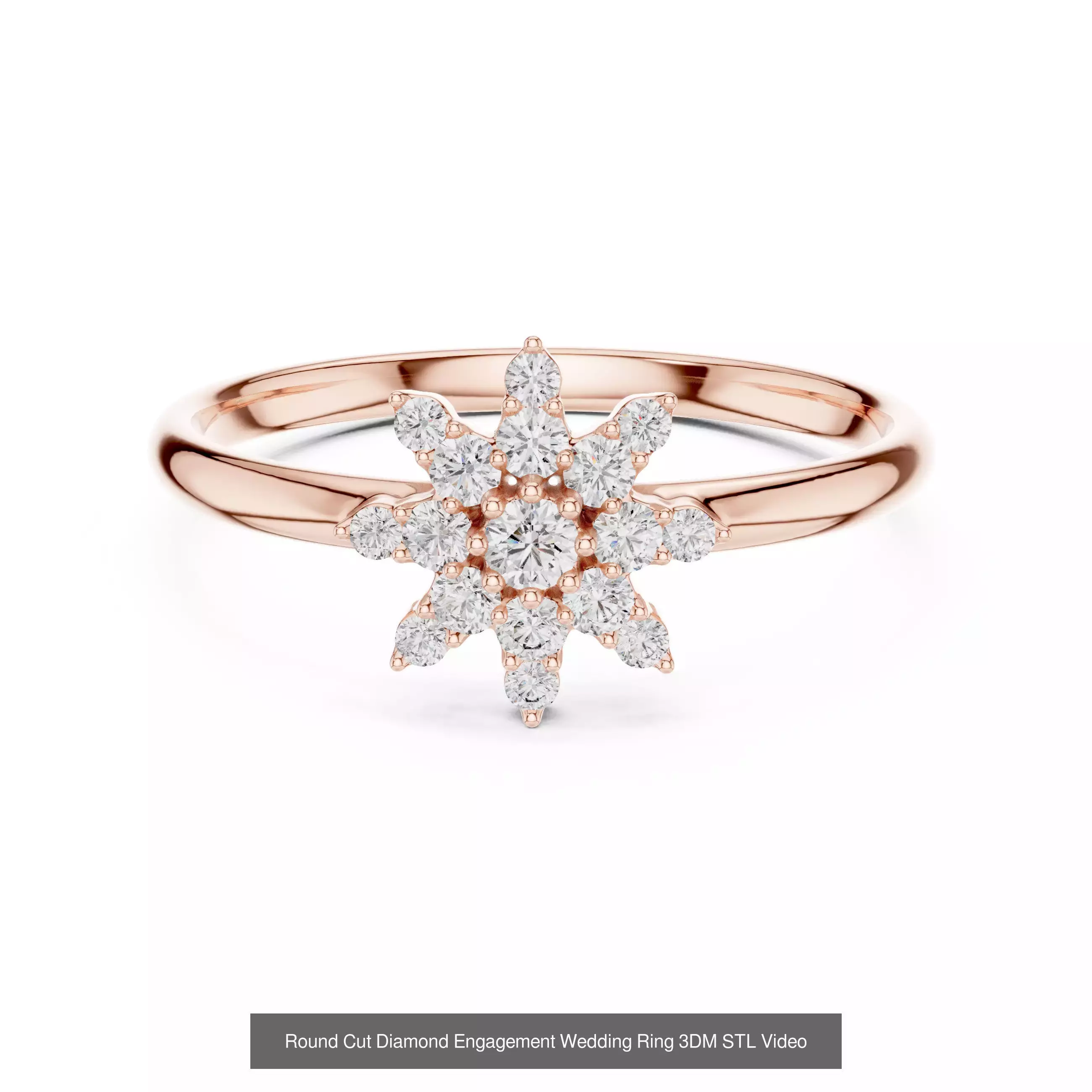 363 Cluster Woman Rings 3DM STL OBJ FBX with 3 COLOR Video 3D Model Collection_209