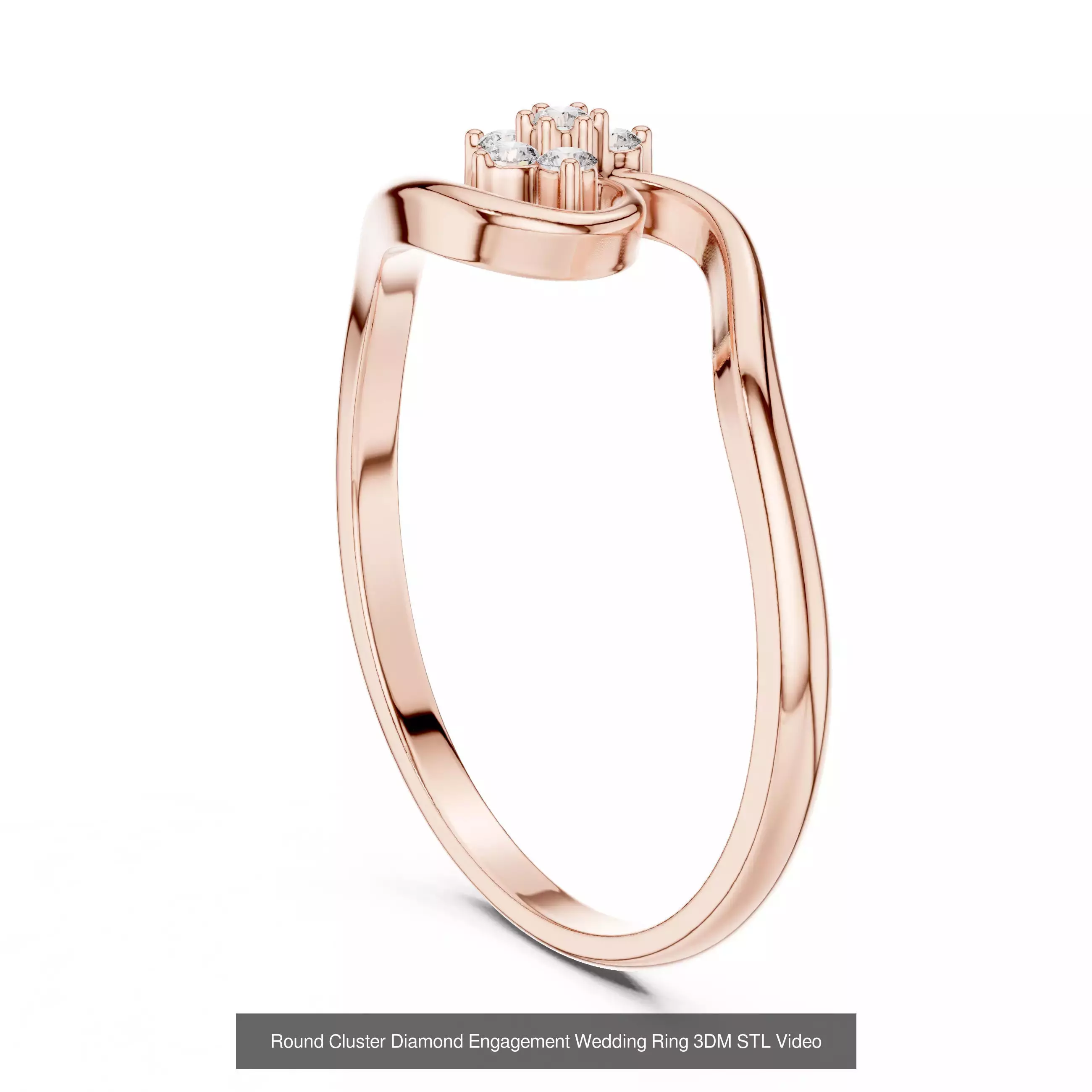 363 Cluster Woman Rings 3DM STL OBJ FBX with 3 COLOR Video 3D Model Collection_105