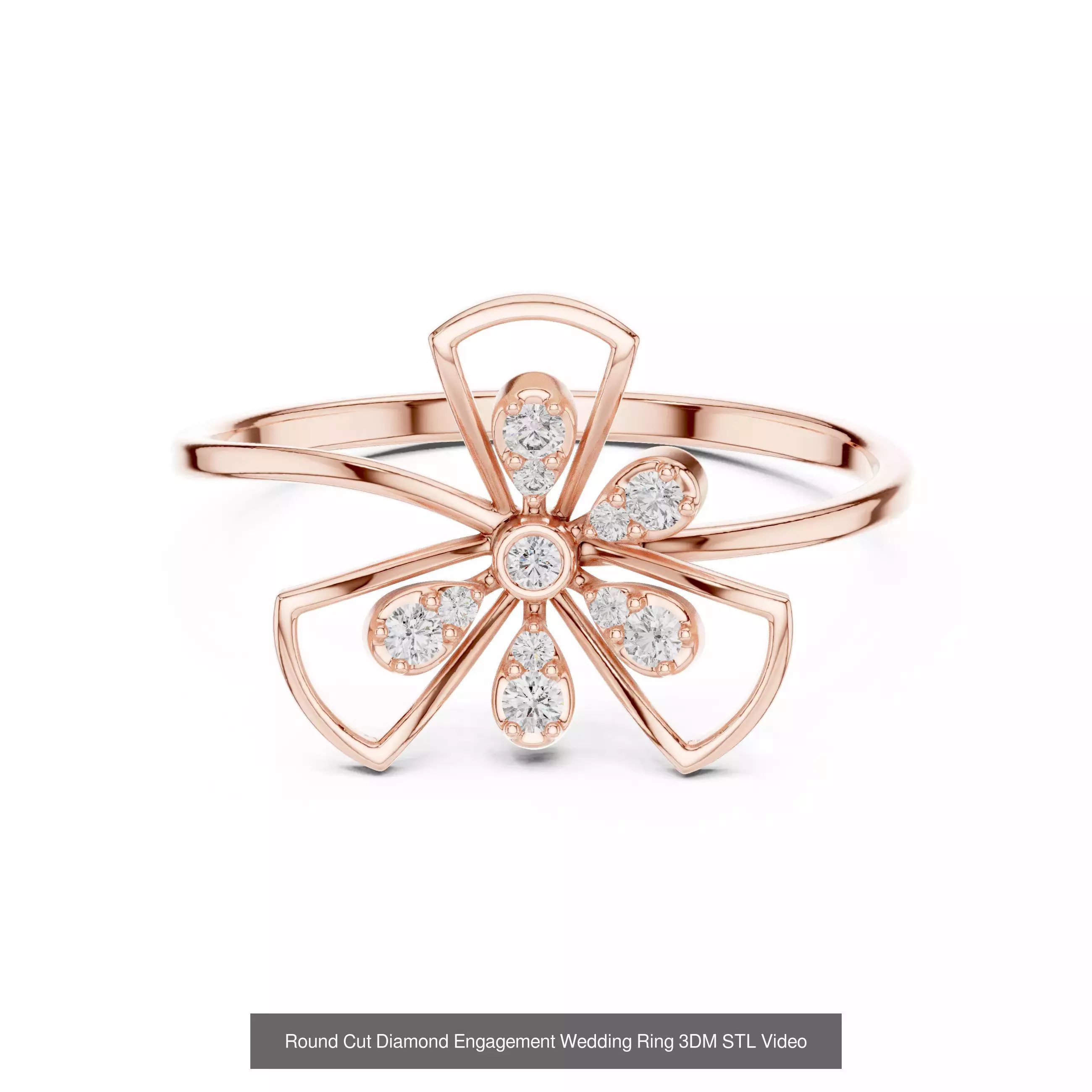 363 Cluster Woman Rings 3DM STL OBJ FBX with 3 COLOR Video 3D Model Collection_125