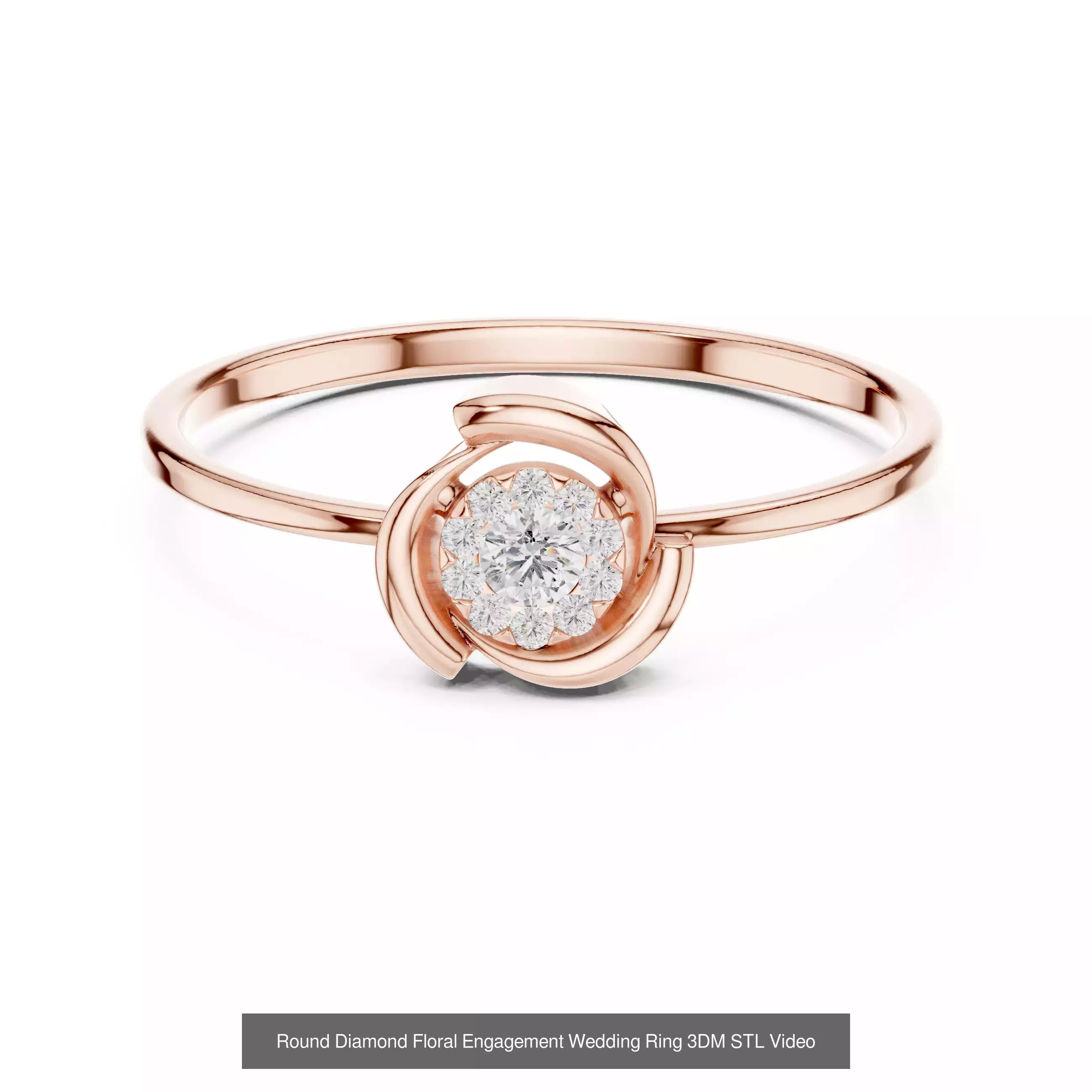 363 Cluster Woman Rings 3DM STL OBJ FBX with 3 COLOR Video 3D Model Collection_98