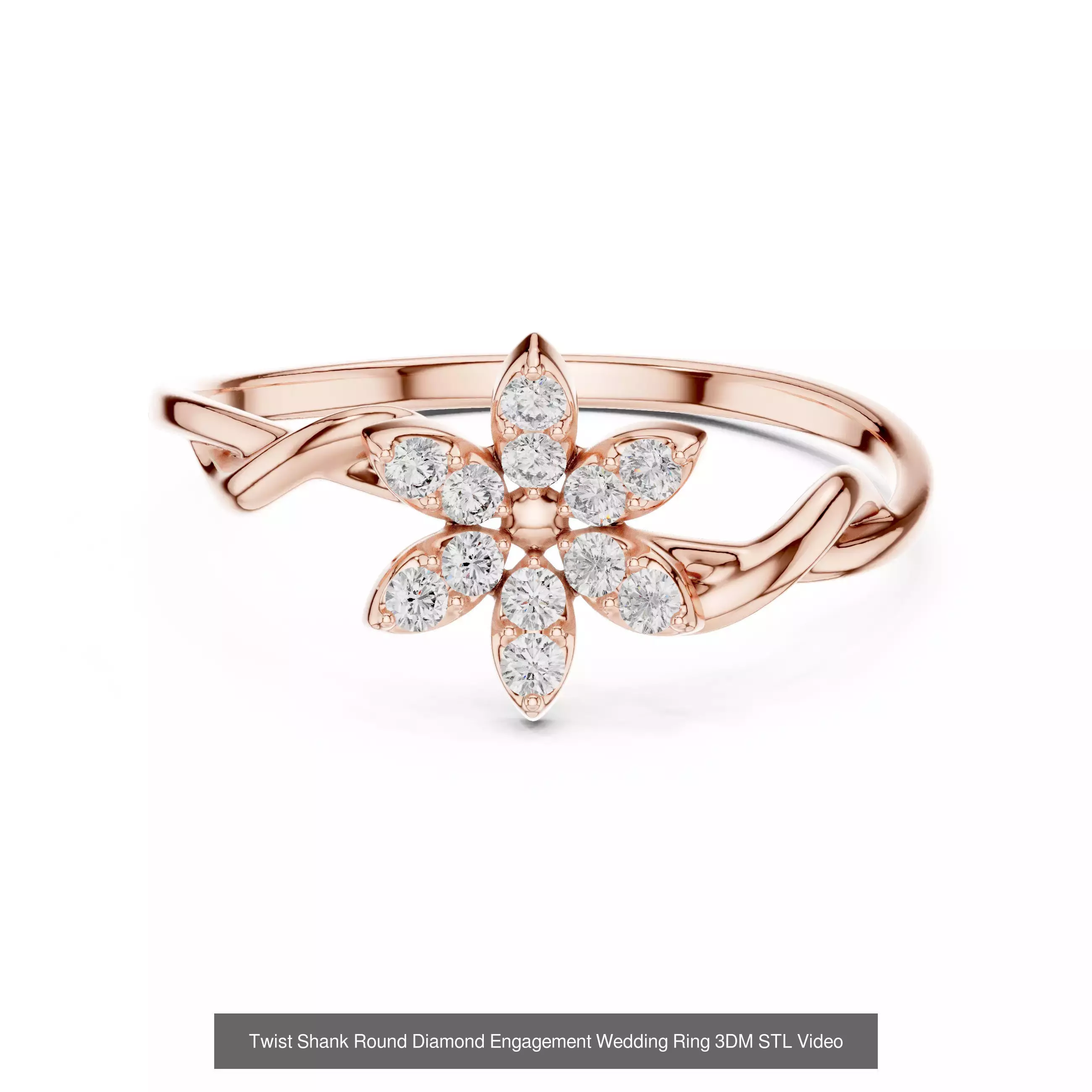 363 Cluster Woman Rings 3DM STL OBJ FBX with 3 COLOR Video 3D Model Collection_59