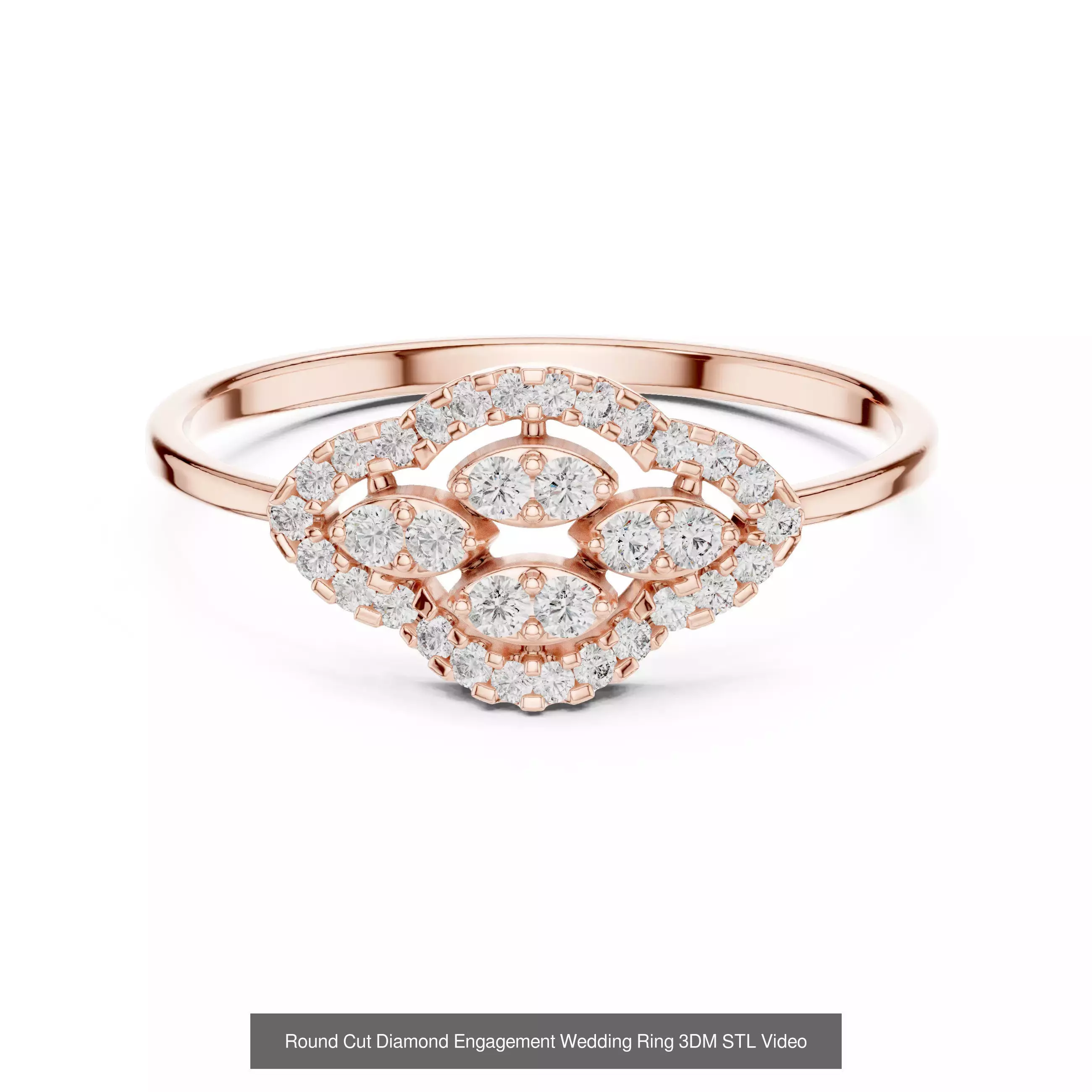 363 Cluster Woman Rings 3DM STL OBJ FBX with 3 COLOR Video 3D Model Collection_141