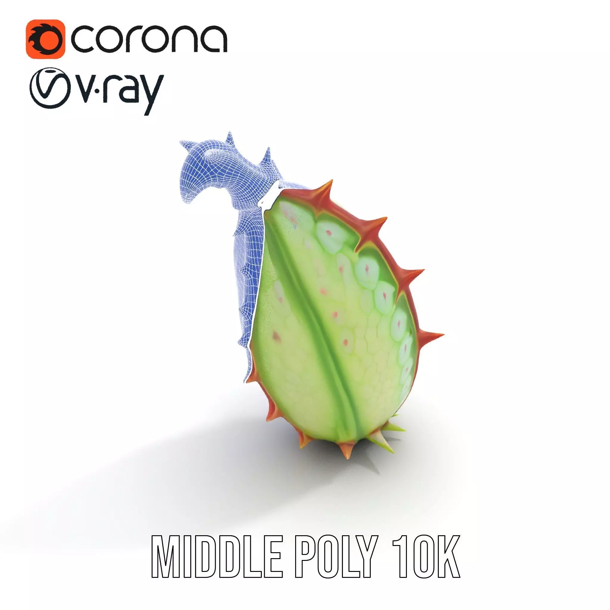 Spiky Fantasy Pod model pack Low-poly 3D model_21
