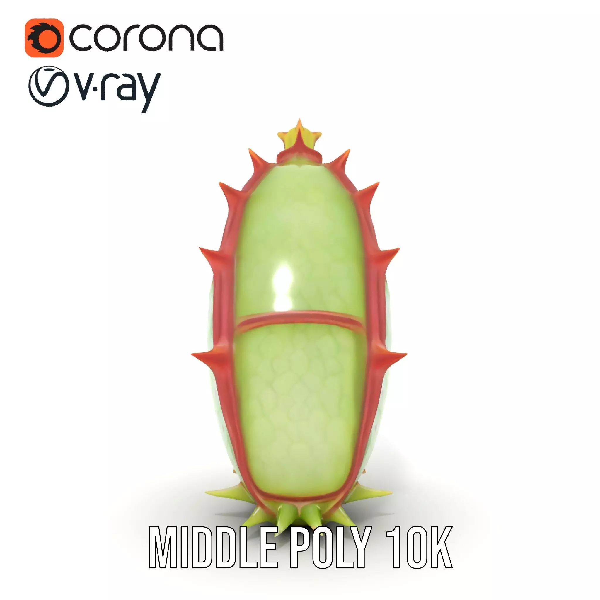 Spiky Fantasy Pod model pack Low-poly 3D model_16